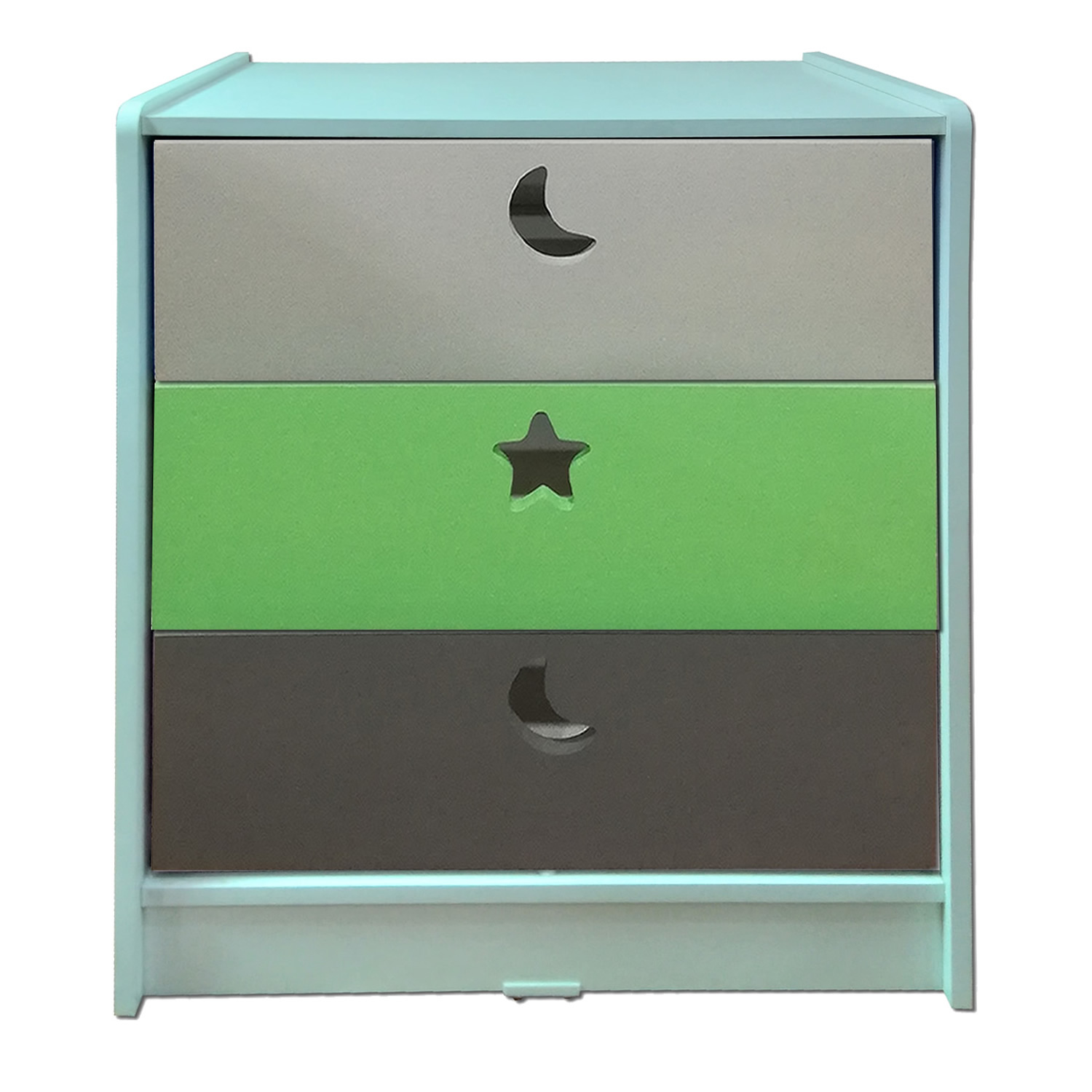 CAJONERA MUEBLES KIDS 3 CAJONES VERDE 75X60X40 CMS - 1