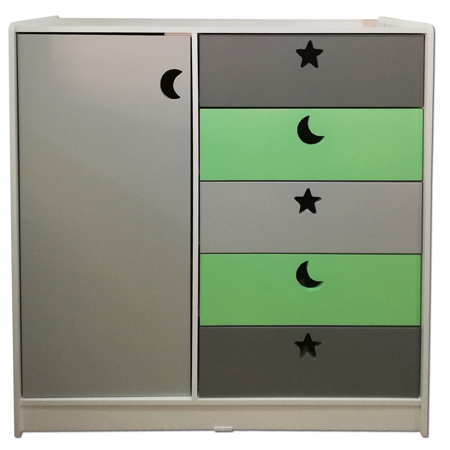 MINI CLÓSET MUEBLES KIDS VERDE GRIS 115X120X40 CM - 2