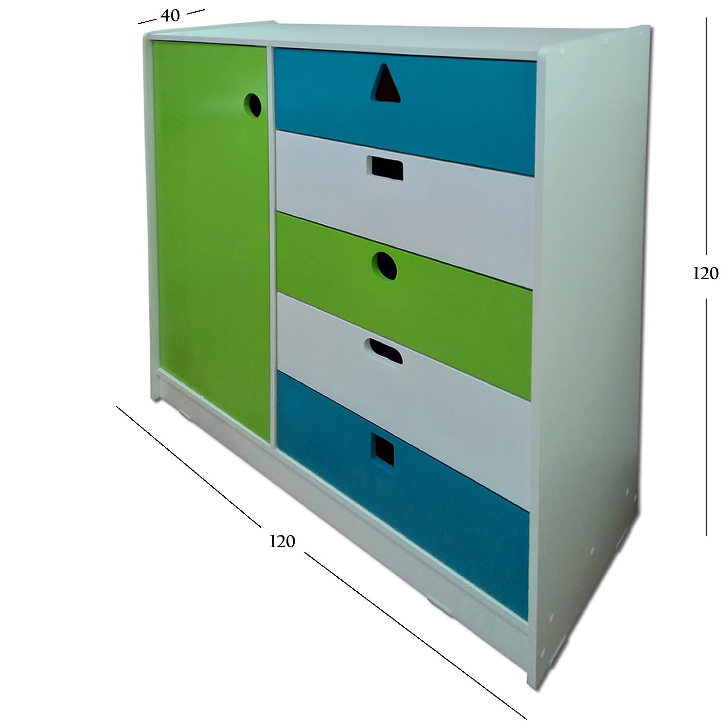 MINI CLÓSET MUEBLES KIDS CALIPSO GEOMETRICO - 4