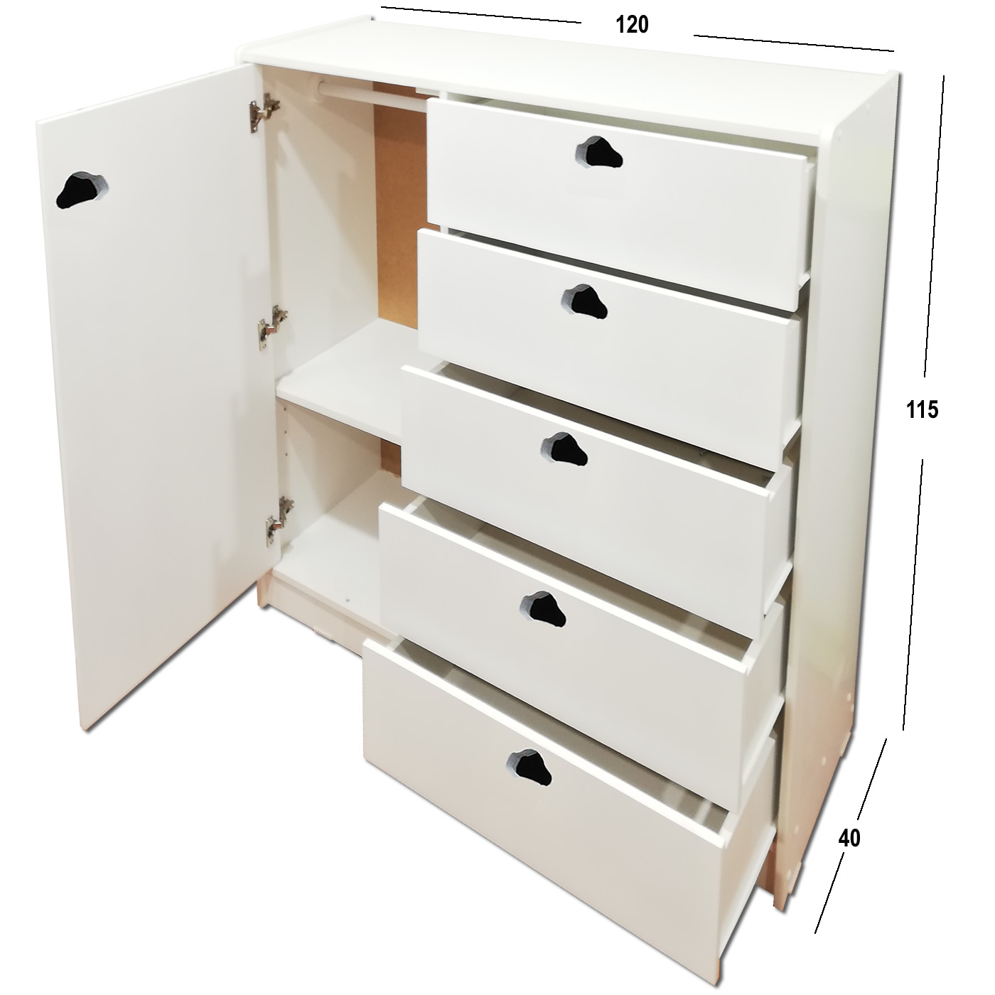 MINI CLÓSET MUEBLES KIDS BLANCO AUTO - 3