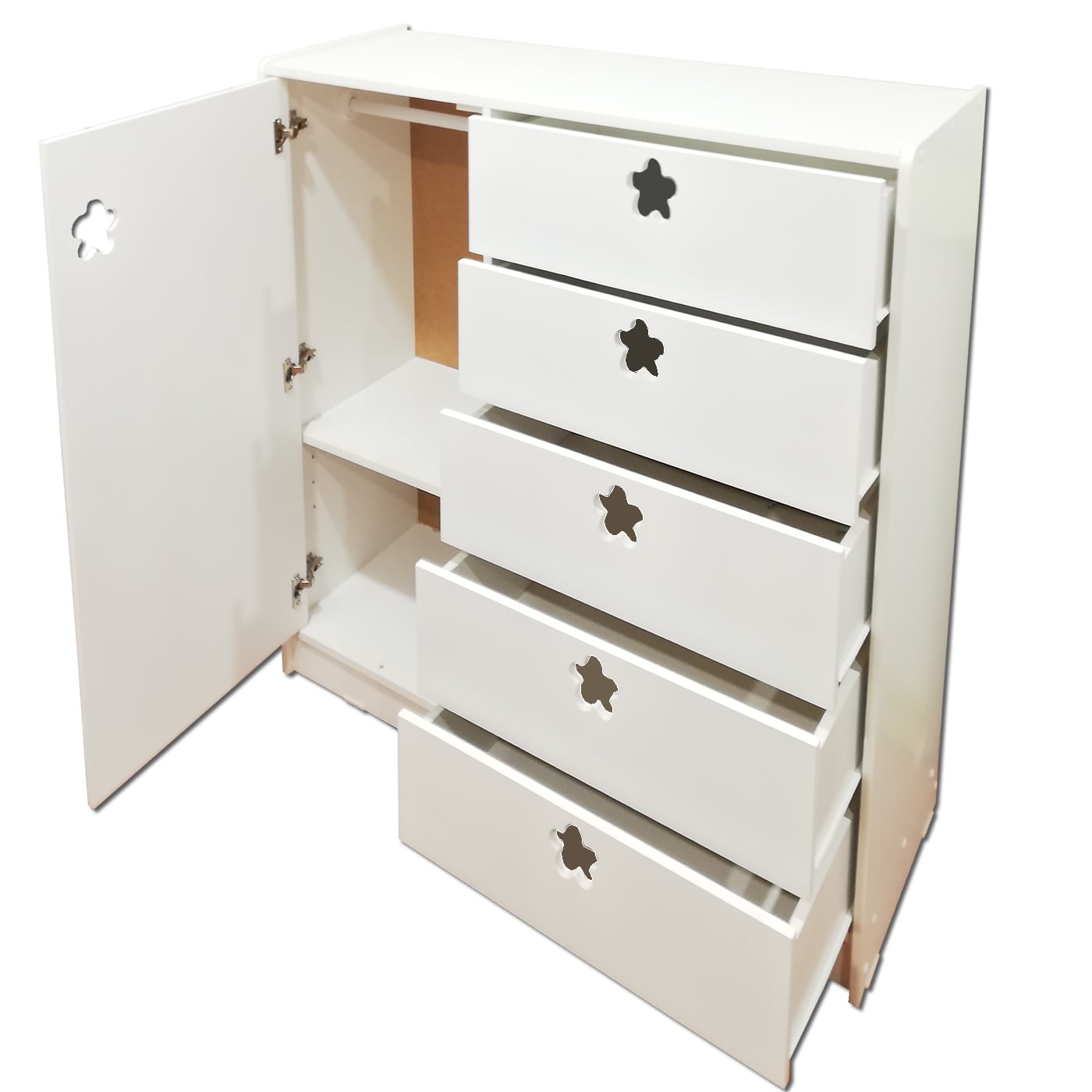 MINI CLÓSET MUEBLES KIDS BLANCO FLOR - 2