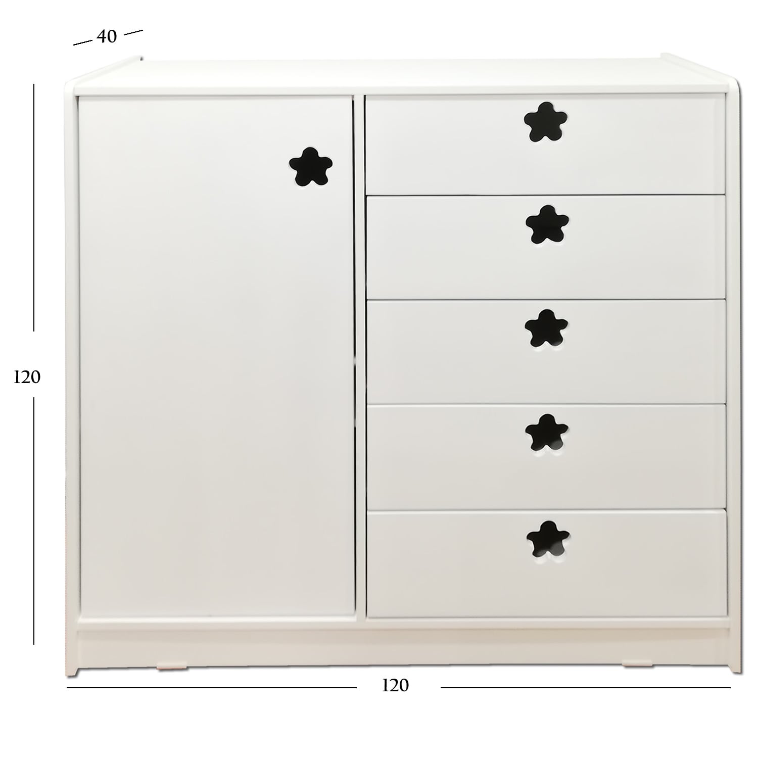 MINI CLÓSET MUEBLES KIDS BLANCO FLOR - 3