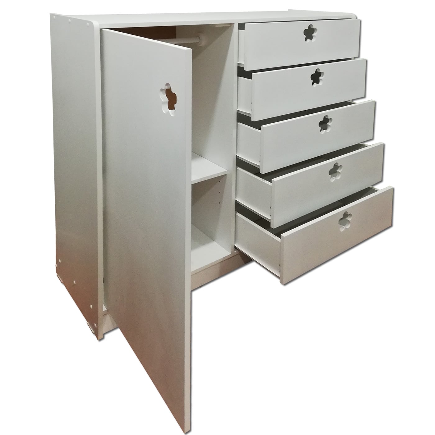 MINI CLÓSET MUEBLES KIDS BLANCO FLOR - 4