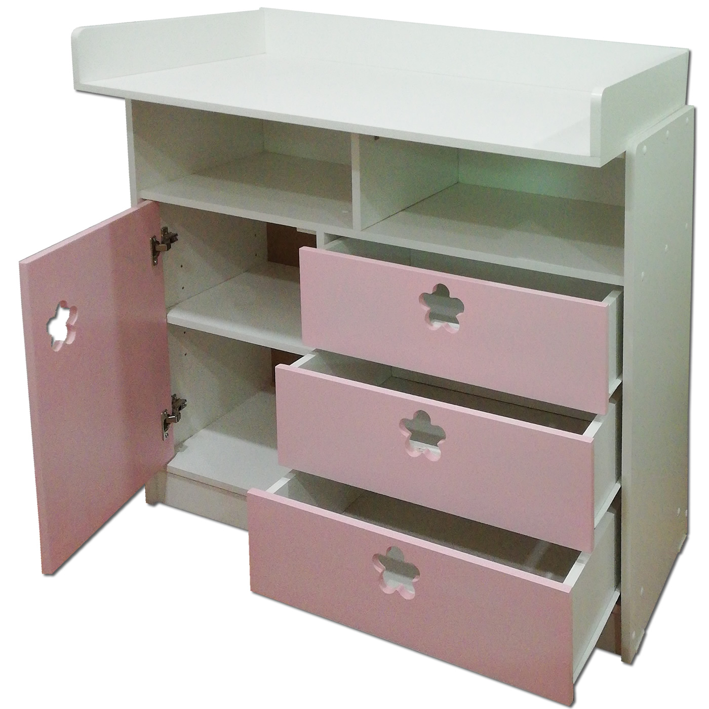 CÓMODA MUEBLES KIDS ROSADO MUDADOR - 3