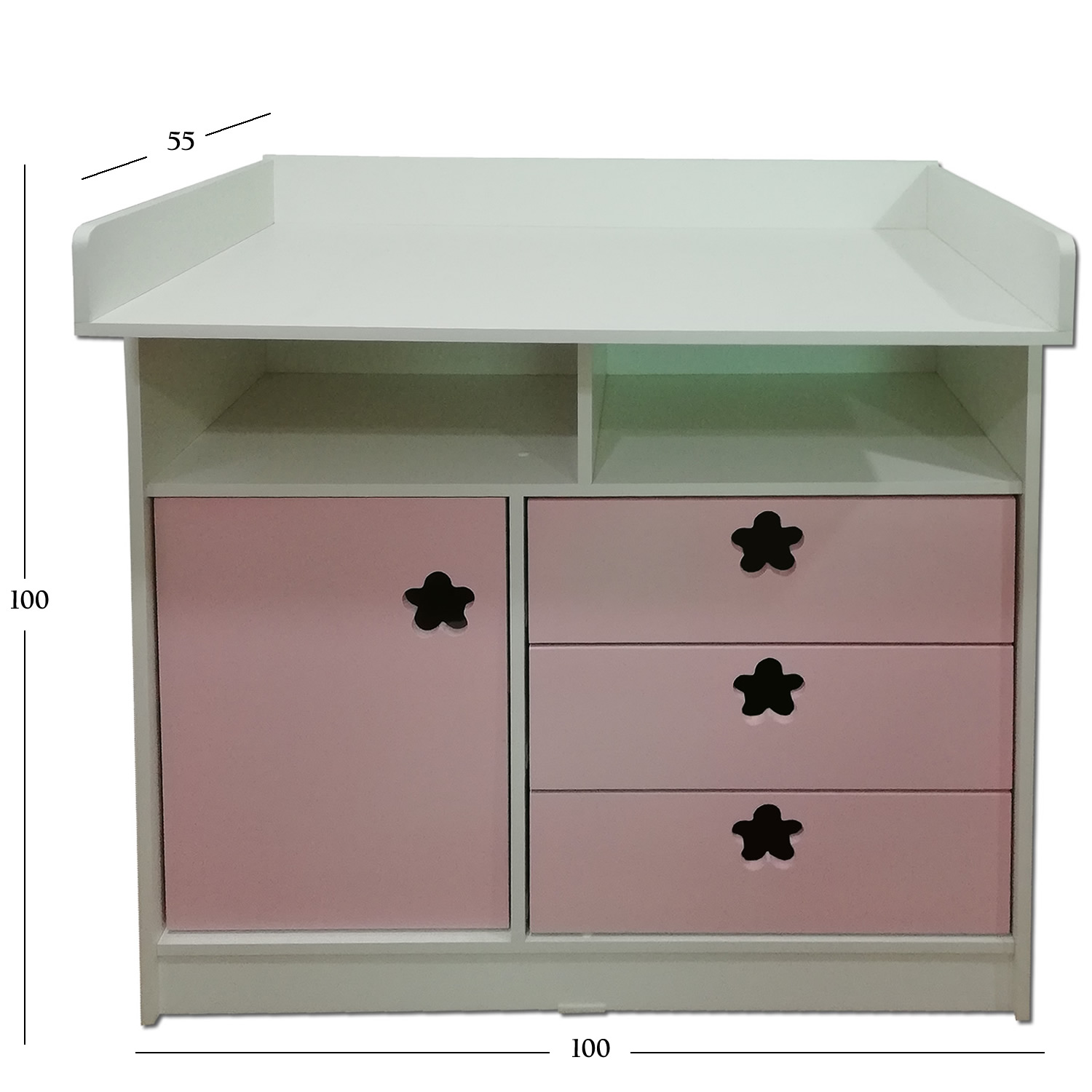 CÓMODA MUEBLES KIDS ROSADO MUDADOR - 5