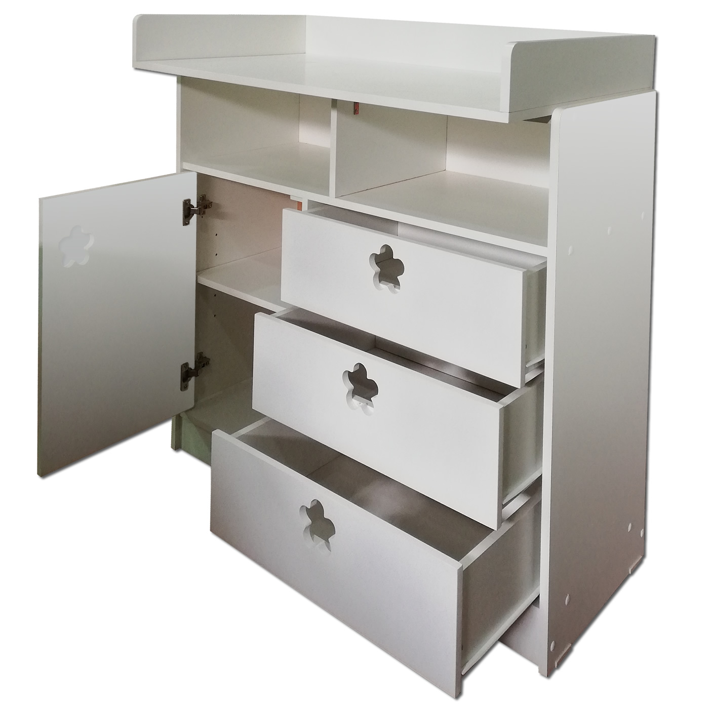 CÓMODA MUEBLES KIDS BLANCO MUDADOR FLOR - 2