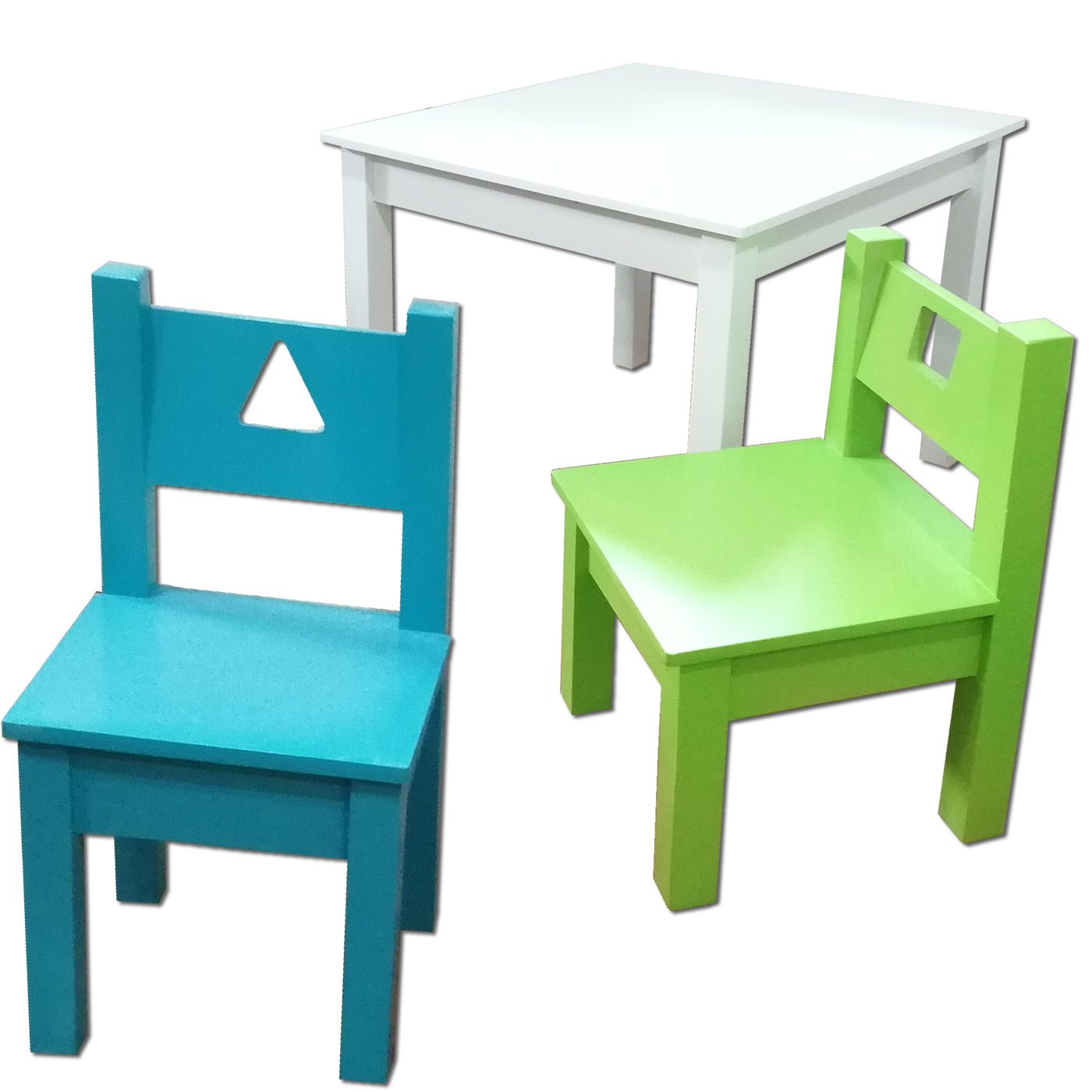 MESA MUEBLES KIDS CON SILLAS INFANTIL GEOMETRICA - 2
