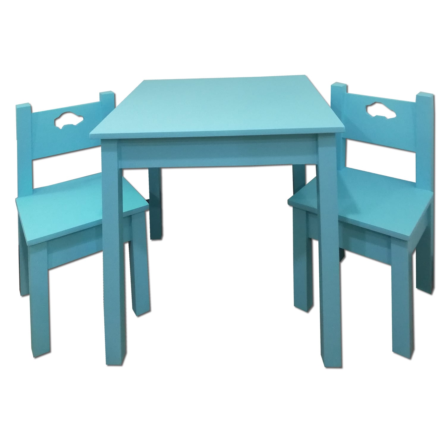 MESA MUEBLES KIDS CON SILLAS INFANTIL CELESTE - 1