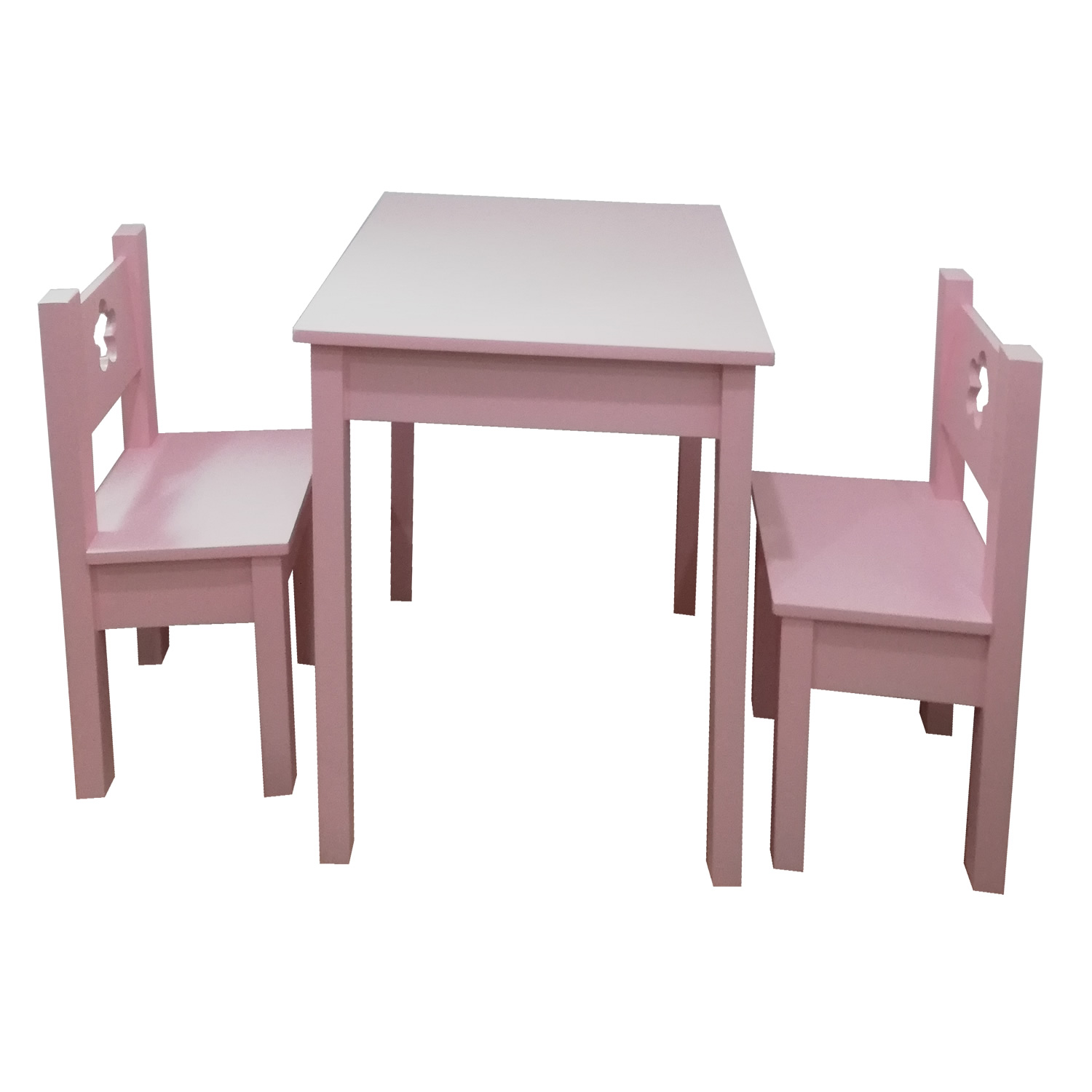 MESA MUEBLES KIDS CON SILLAS INFANTIL ROSADA - 2