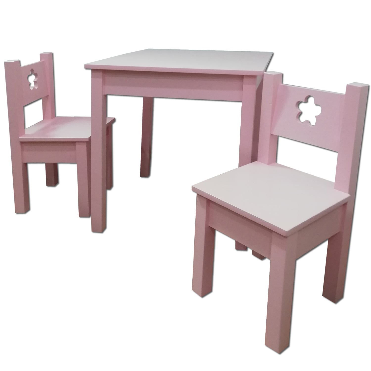 MESA MUEBLES KIDS CON SILLAS INFANTIL ROSADA - 3