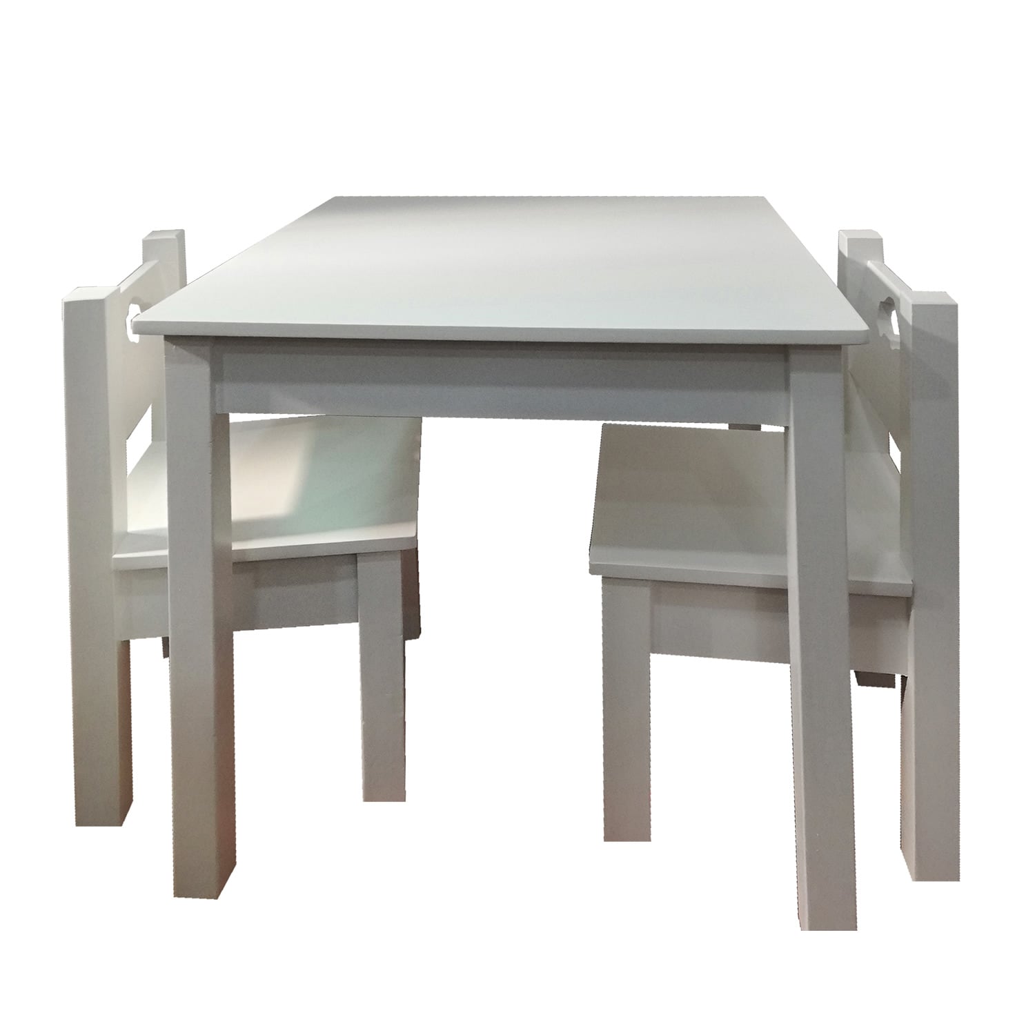 MESA MUEBLES KIDS CON SILLAS INFANTIL BLANCO FLOR - 2