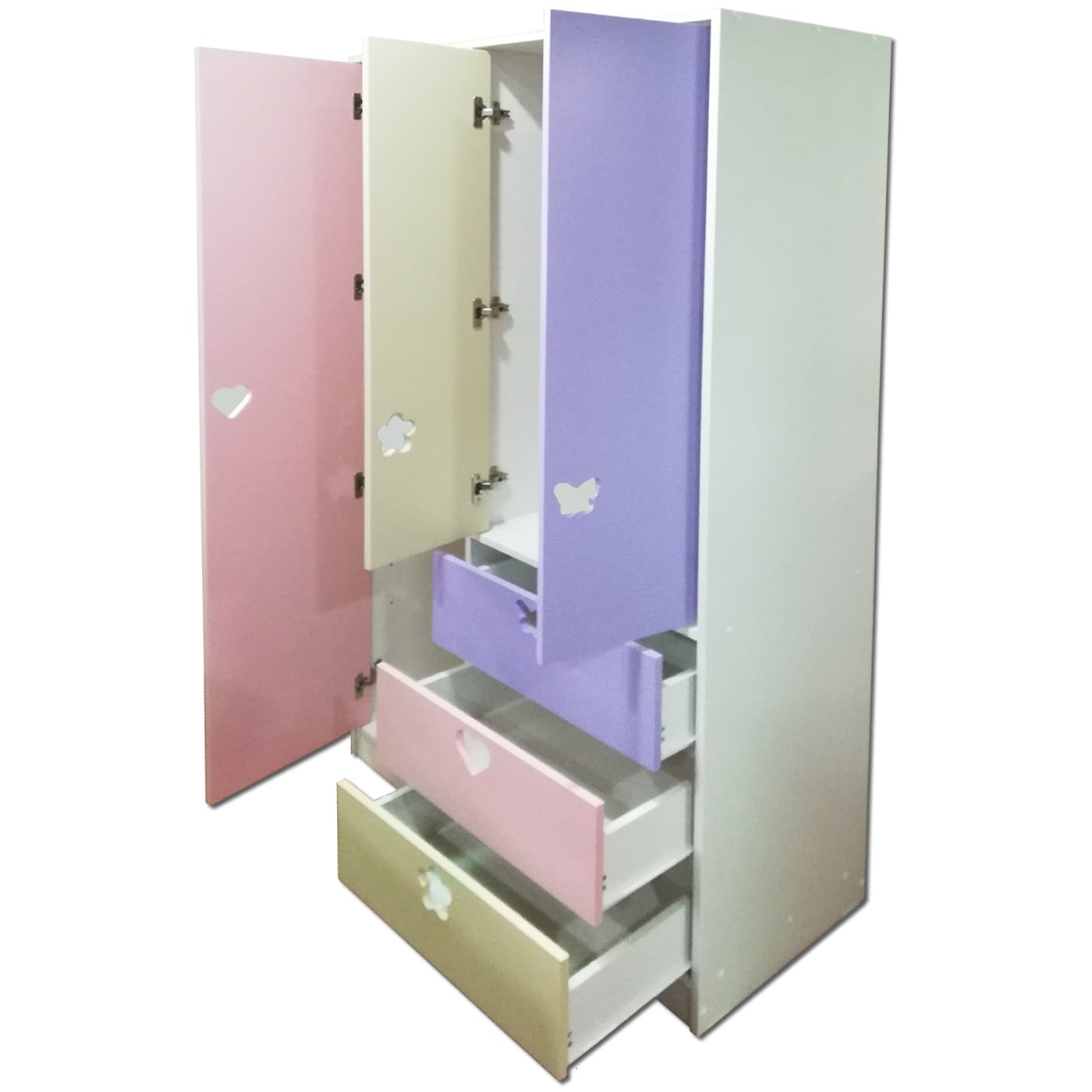 CLÓSET MUEBLES KIDS 3 PUERTAS 3 CAJONES CREMA - 2
