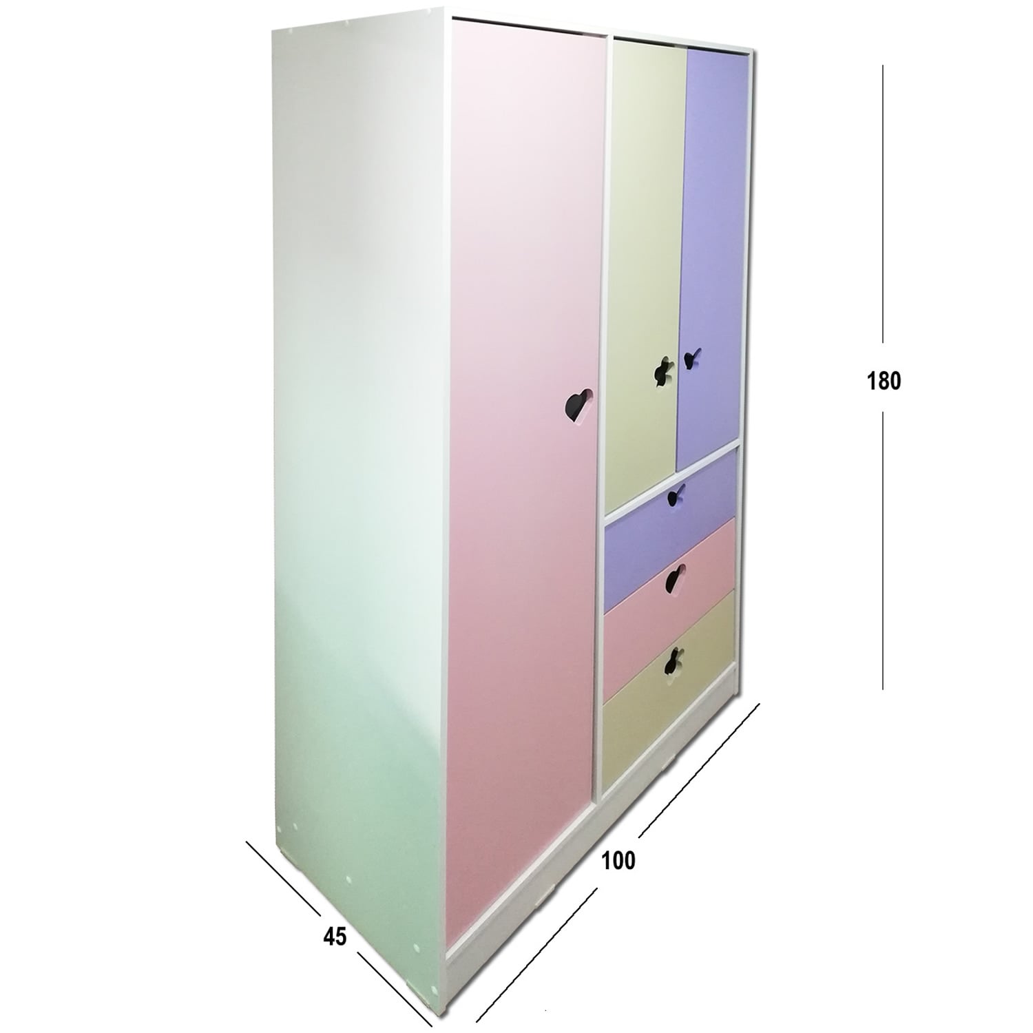 CLÓSET MUEBLES KIDS 3 PUERTAS 3 CAJONES CREMA - 3