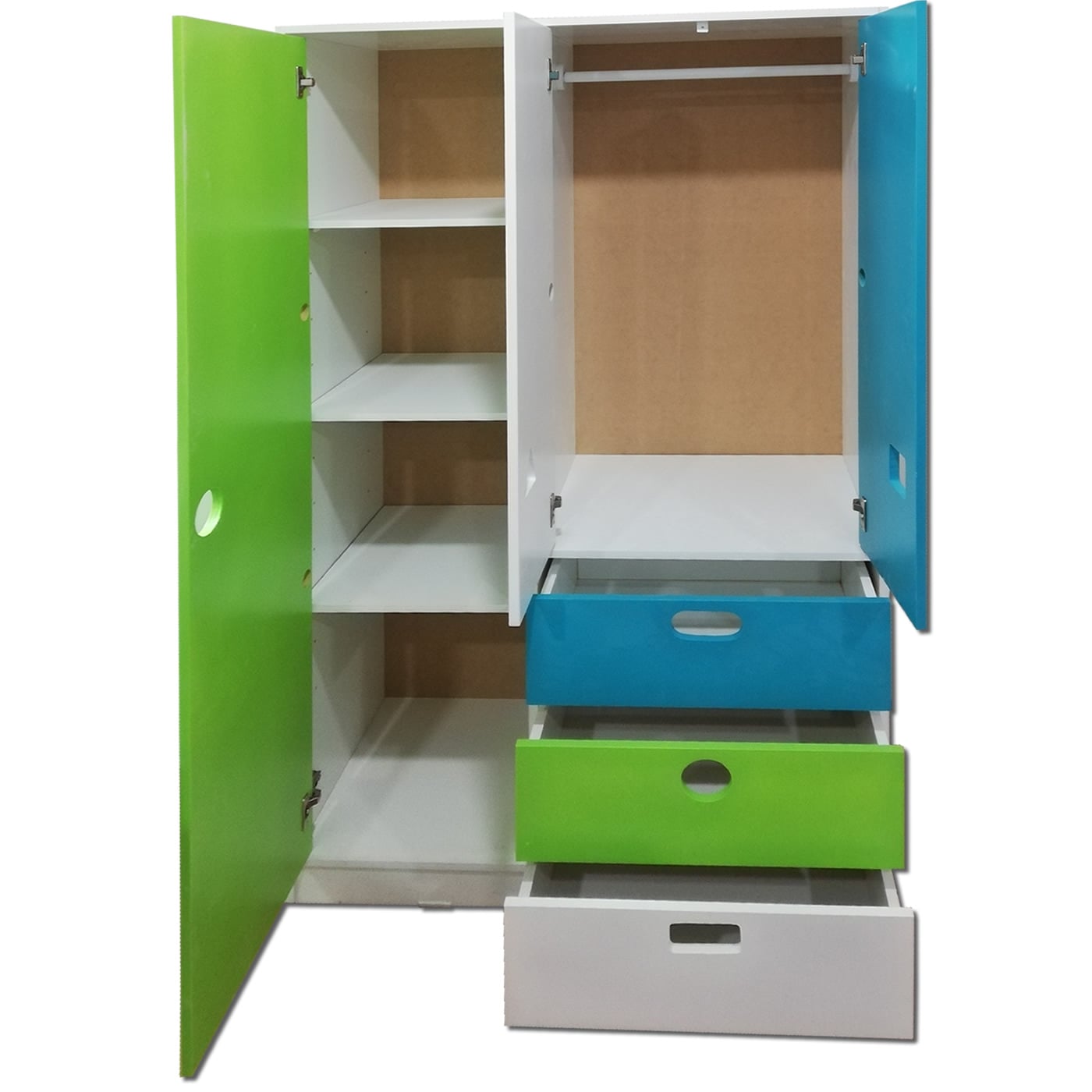 CLÓSET MUEBLES KIDS 3 PUERTAS 3 CAJONES CALIPSO GEOMETRICA - 3