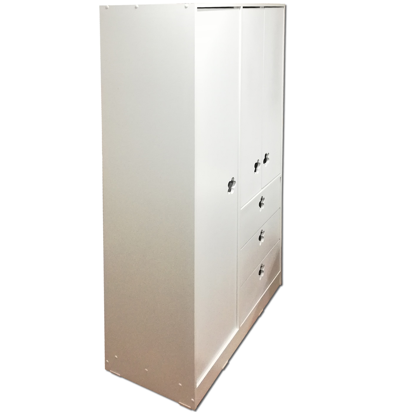 CLÓSET MUEBLES KIDS 3 PUERTAS 3 CAJONES BLANCO FLOR - 2