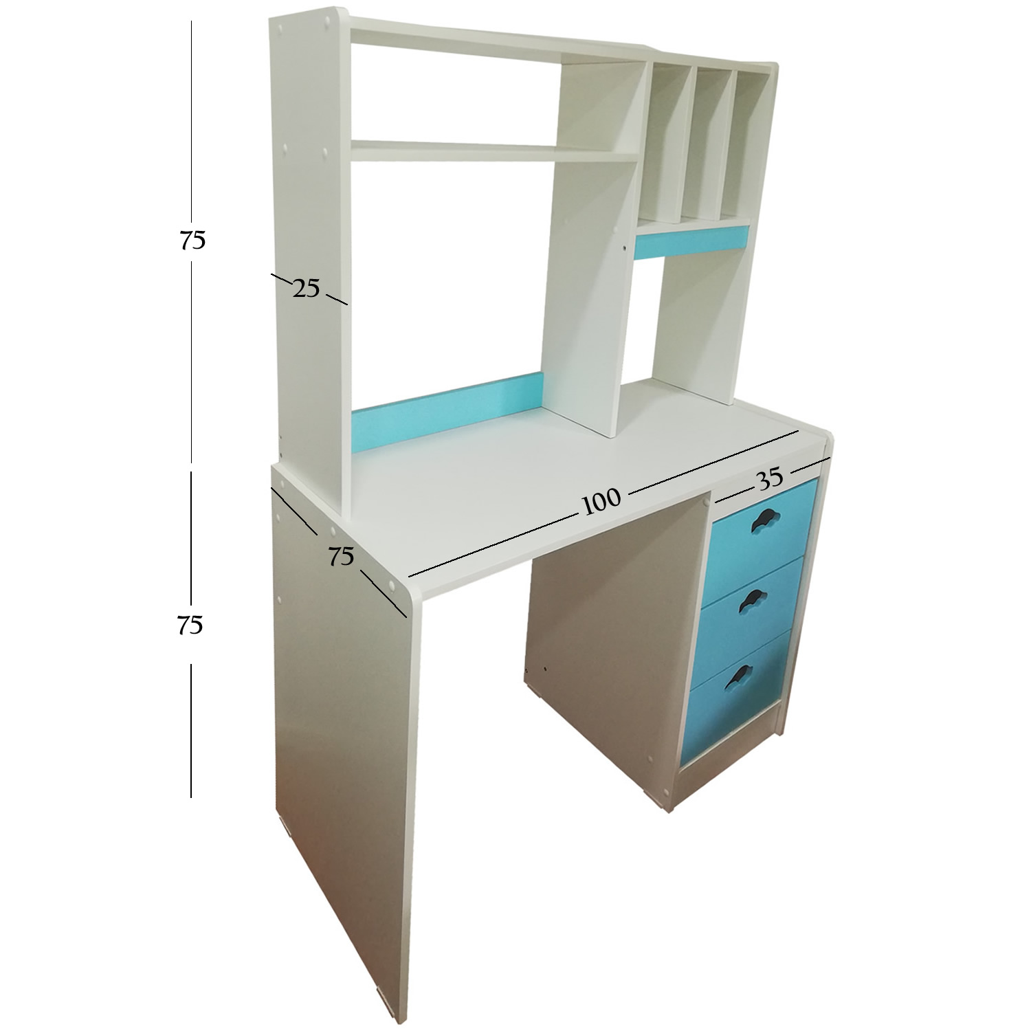 ESCRITORIO MUEBLES KIDS CON ELEVACION CELESTE - 2