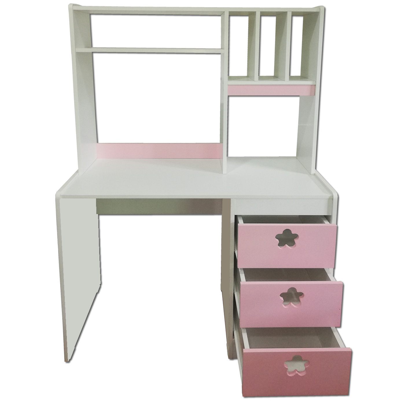 ESCRITORIO MUEBLES KIDS CON ELEVACION FLOR ROSADO - 1