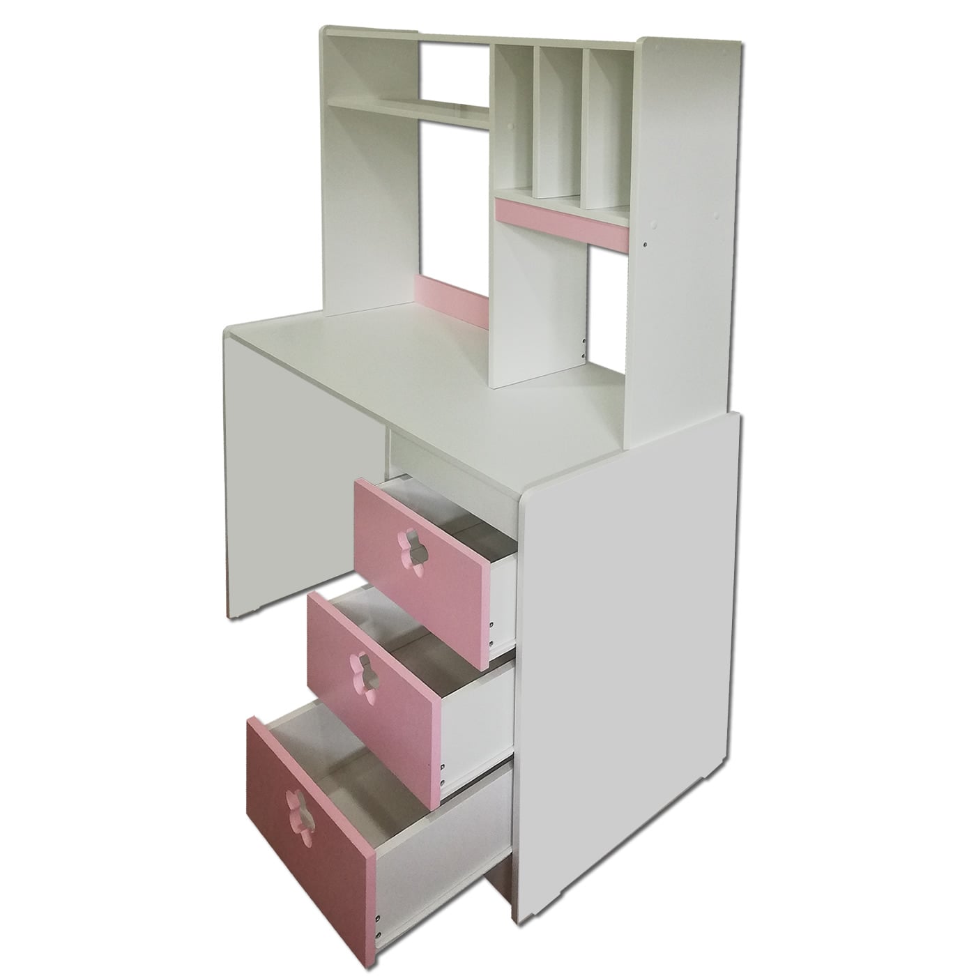 ESCRITORIO MUEBLES KIDS CON ELEVACION FLOR ROSADO - 2