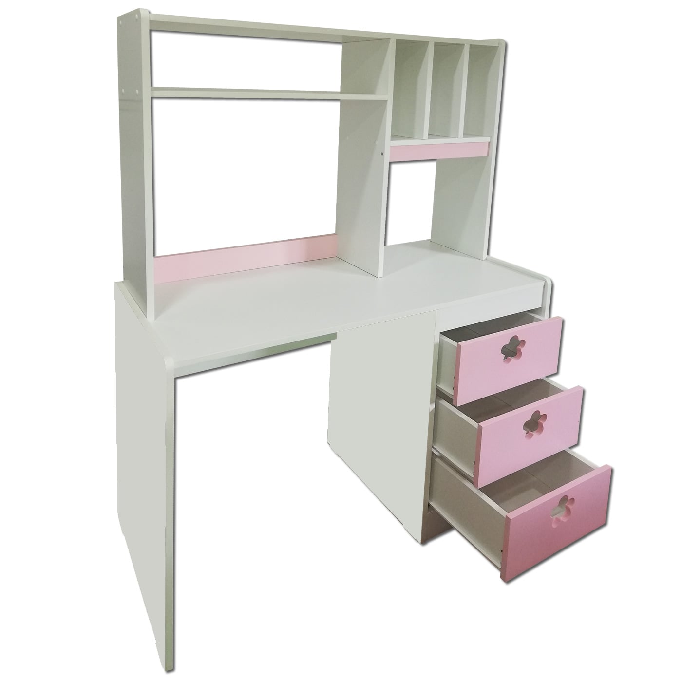 ESCRITORIO MUEBLES KIDS CON ELEVACION FLOR ROSADO - 4