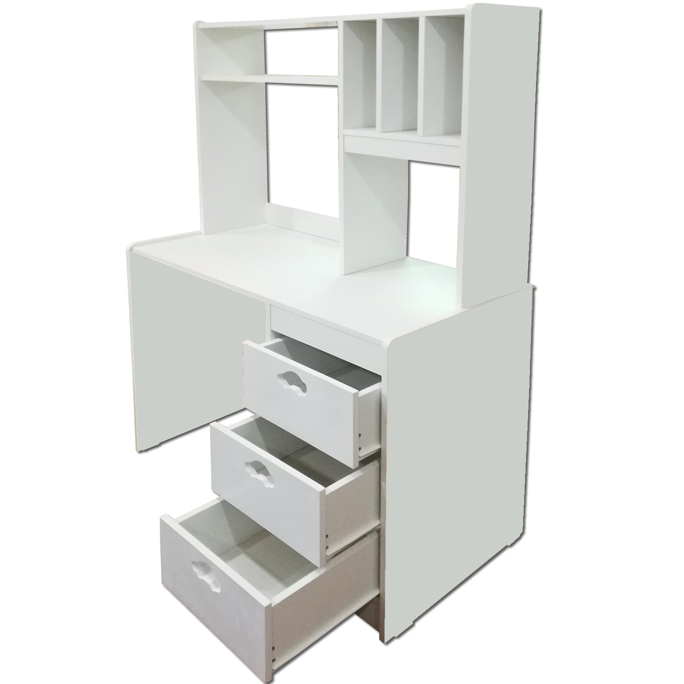 ESCRITORIO MUEBLES KIDS CON ELEVACION AUTO BLANCO - 2