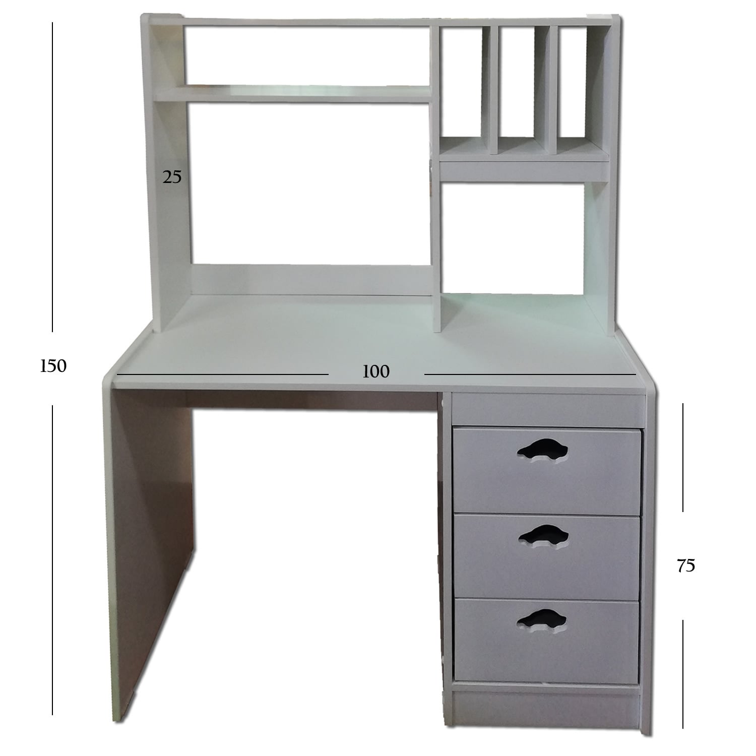 ESCRITORIO MUEBLES KIDS CON ELEVACION AUTO BLANCO - 3