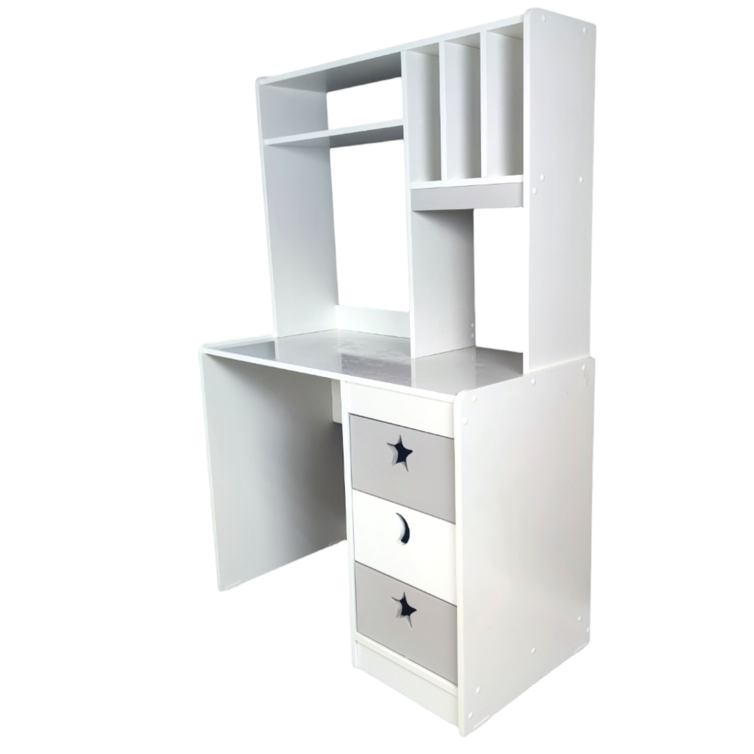 ESCRITORIO MUEBLES KIDS CON ELEVACION BLANCO GRIS - 2