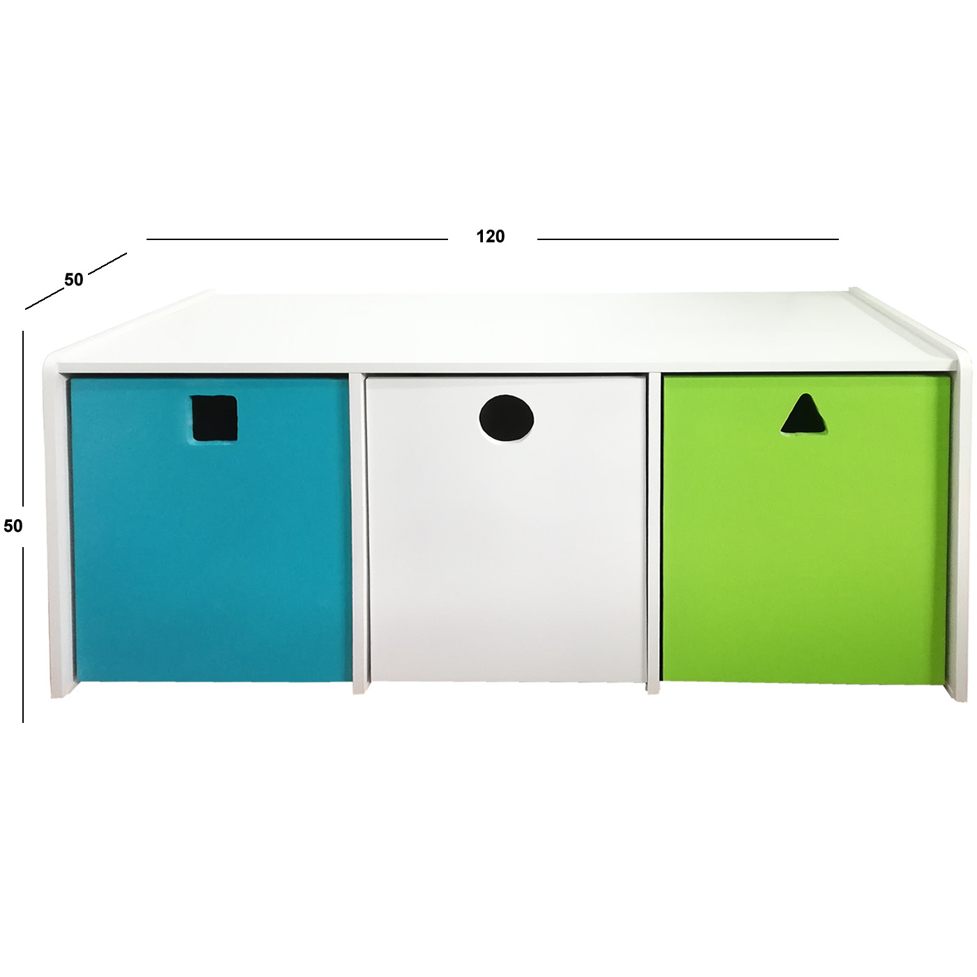 JUGUETERA MUEBLES KIDS 3 CAJONES GEOMETRICA - 2