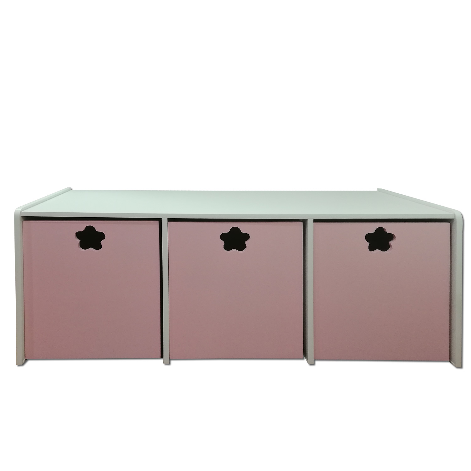 JUGUETERA MUEBLES KIDS 3 CAJONES ROSADO - 1