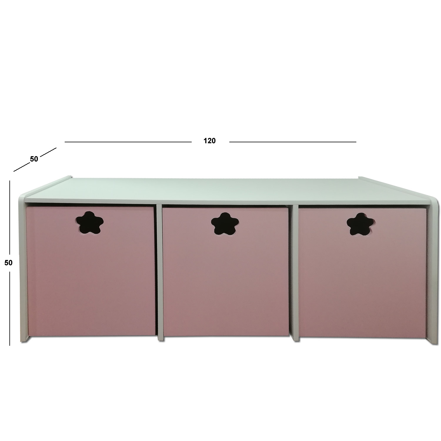 JUGUETERA MUEBLES KIDS 3 CAJONES ROSADO - 2