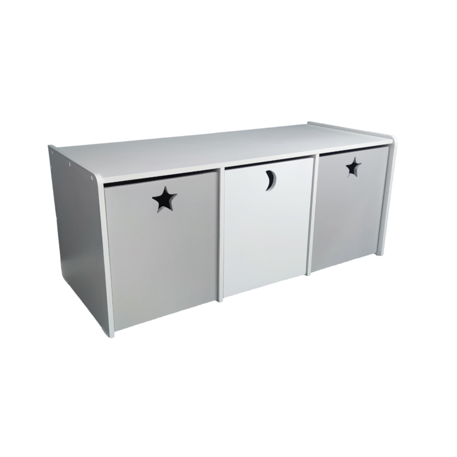 JUGUETERA MUEBLES KIDS 3 CAJONES BLANCO GRIS - 2