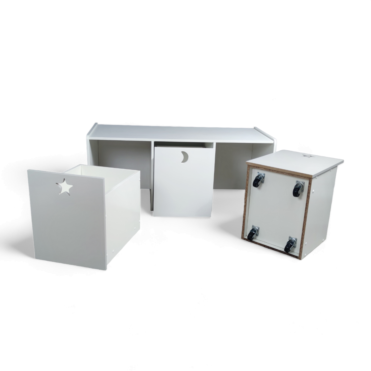 JUGUETERA MUEBLES KIDS 3 CAJONES BLANCO GRIS - 3
