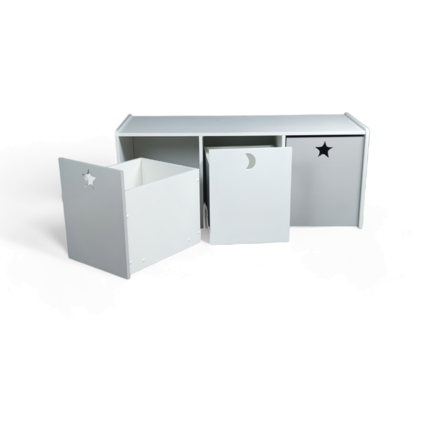 JUGUETERA MUEBLES KIDS 3 CAJONES BLANCO GRIS - 5