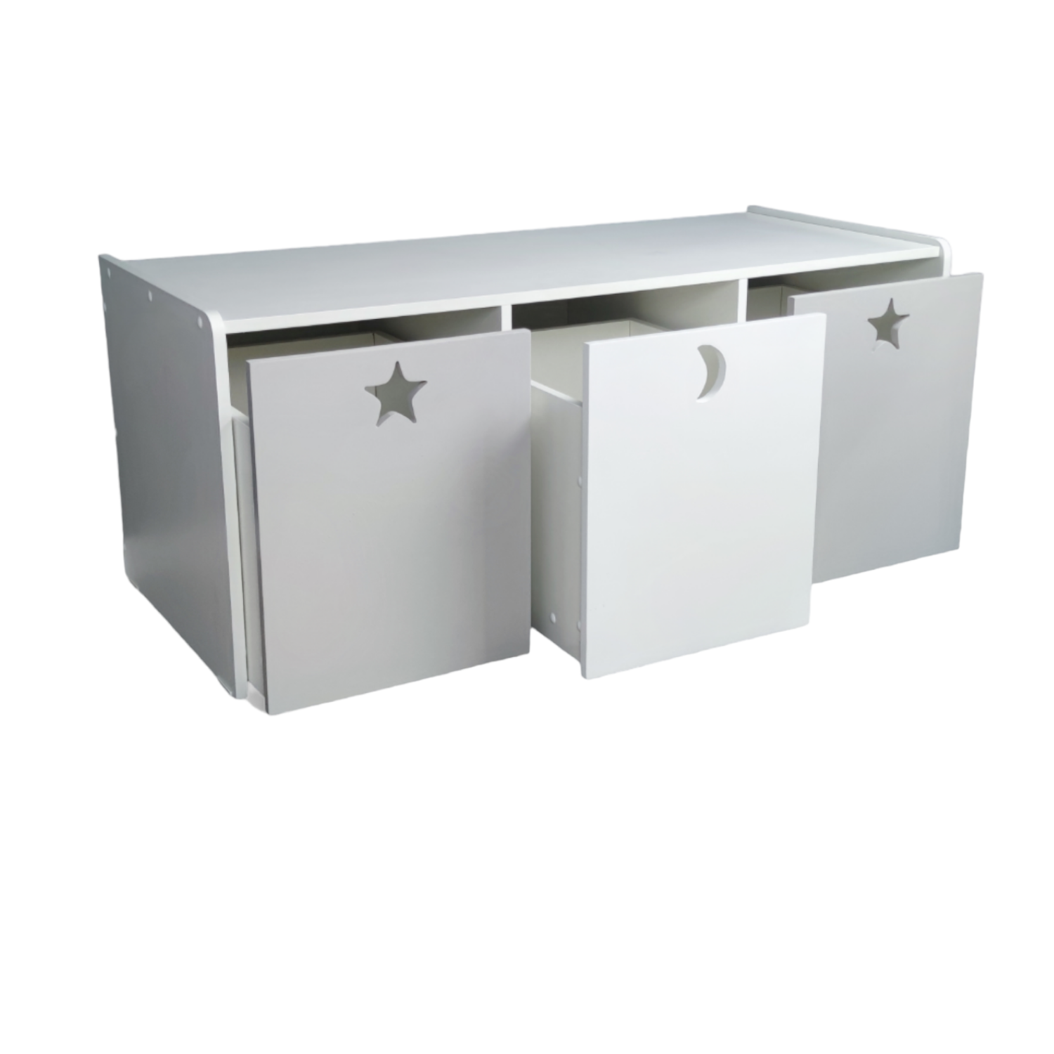 JUGUETERA MUEBLES KIDS 3 CAJONES BLANCO GRIS - 6