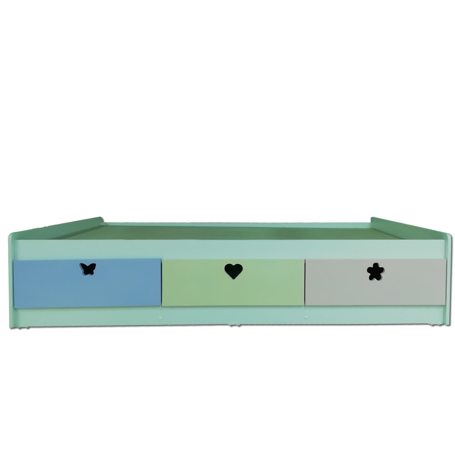 CAMA DE 3 CAJONES 1 PLAZA CREMA LILA - 1
