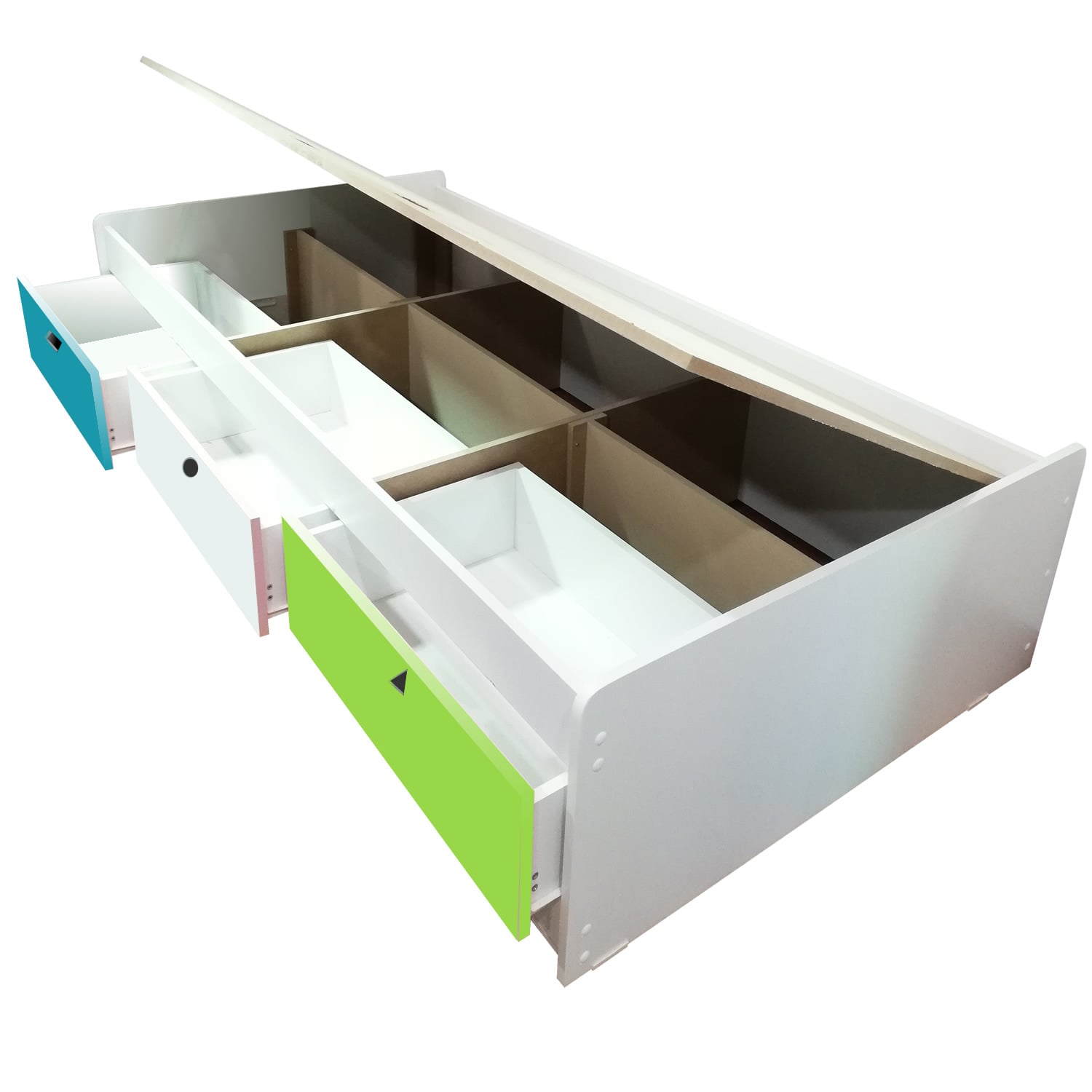 CAMA DE 3 CAJONES 1 PLAZA GEOMETRICA - 3