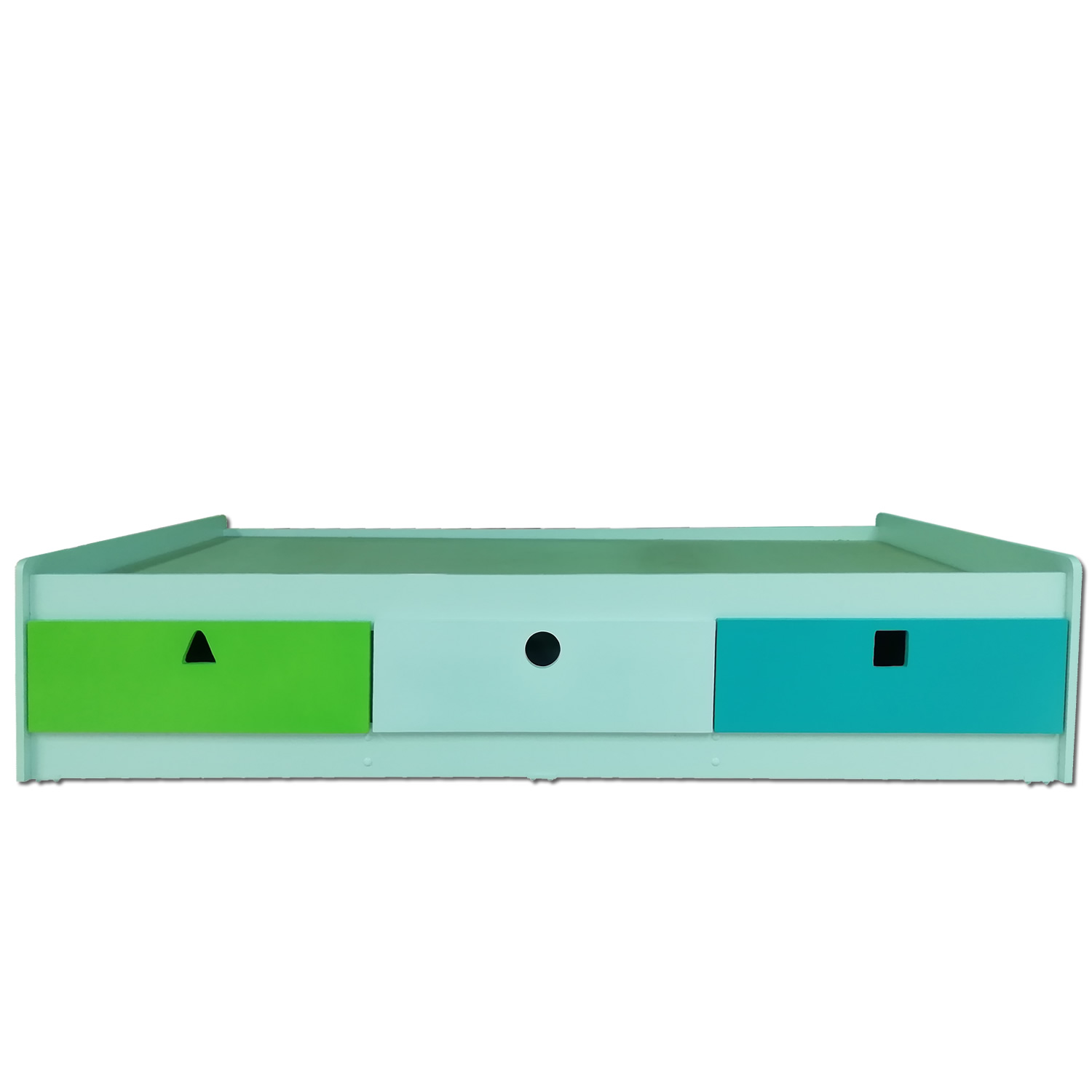 CAMA DE 3 CAJONES GEOMETRICA 1.5 PLAZAS - 1