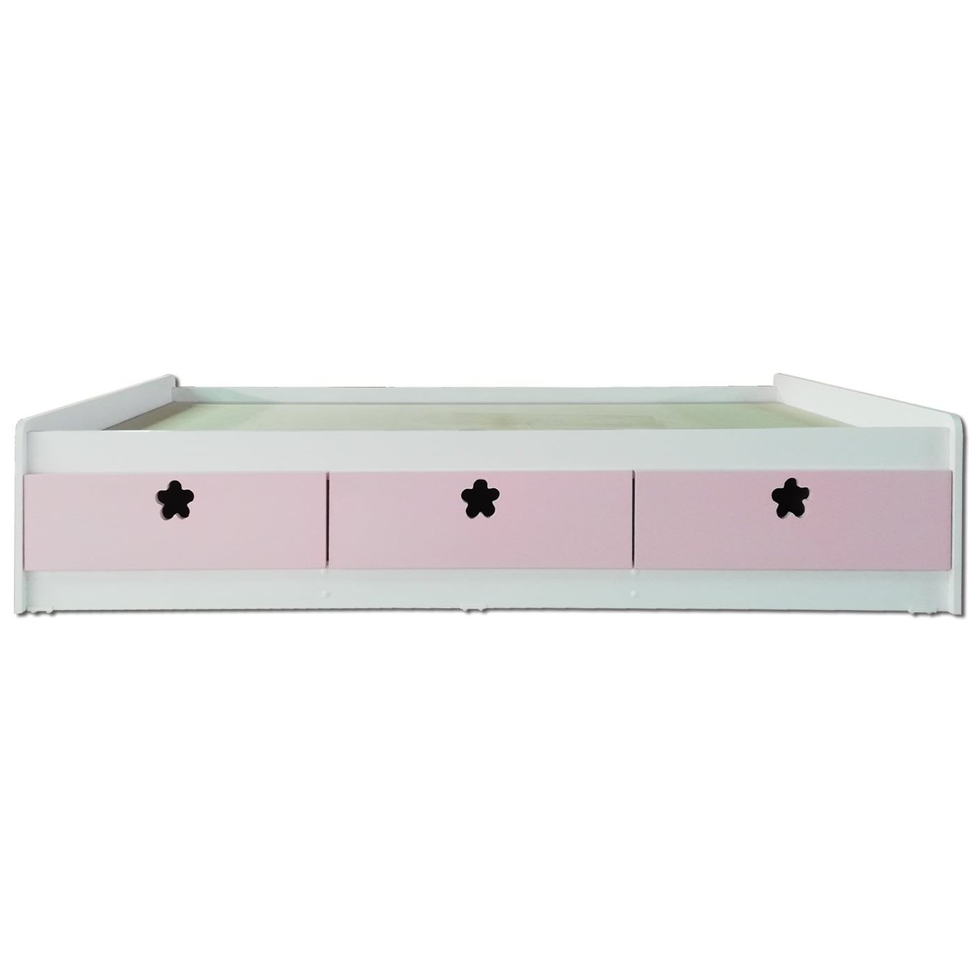 CAMA DE 3 CAJONES ROSADA 1 PLAZA - 1