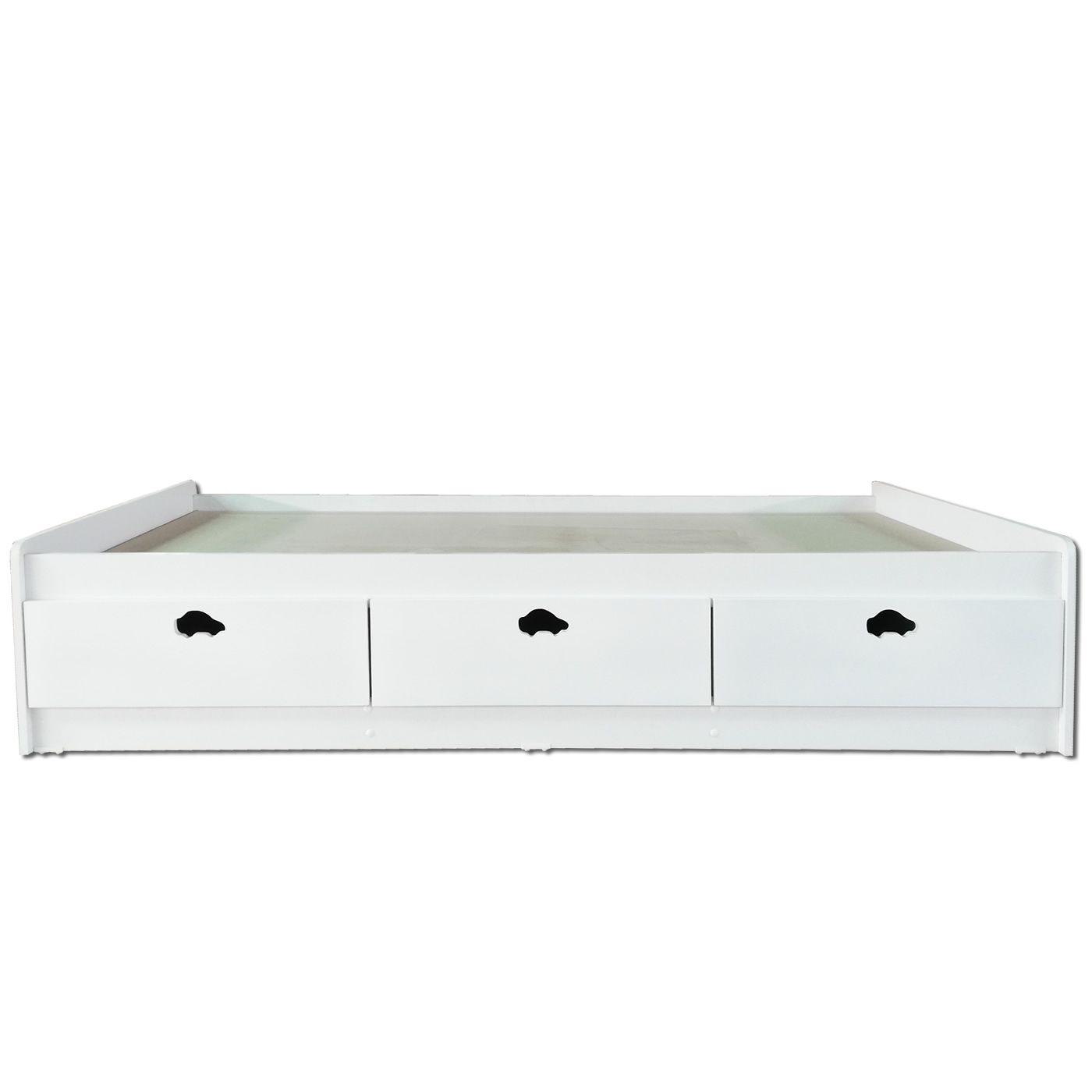 CAMA DE 3 CAJONES BLANCA AUTO 1 PLAZA - 1