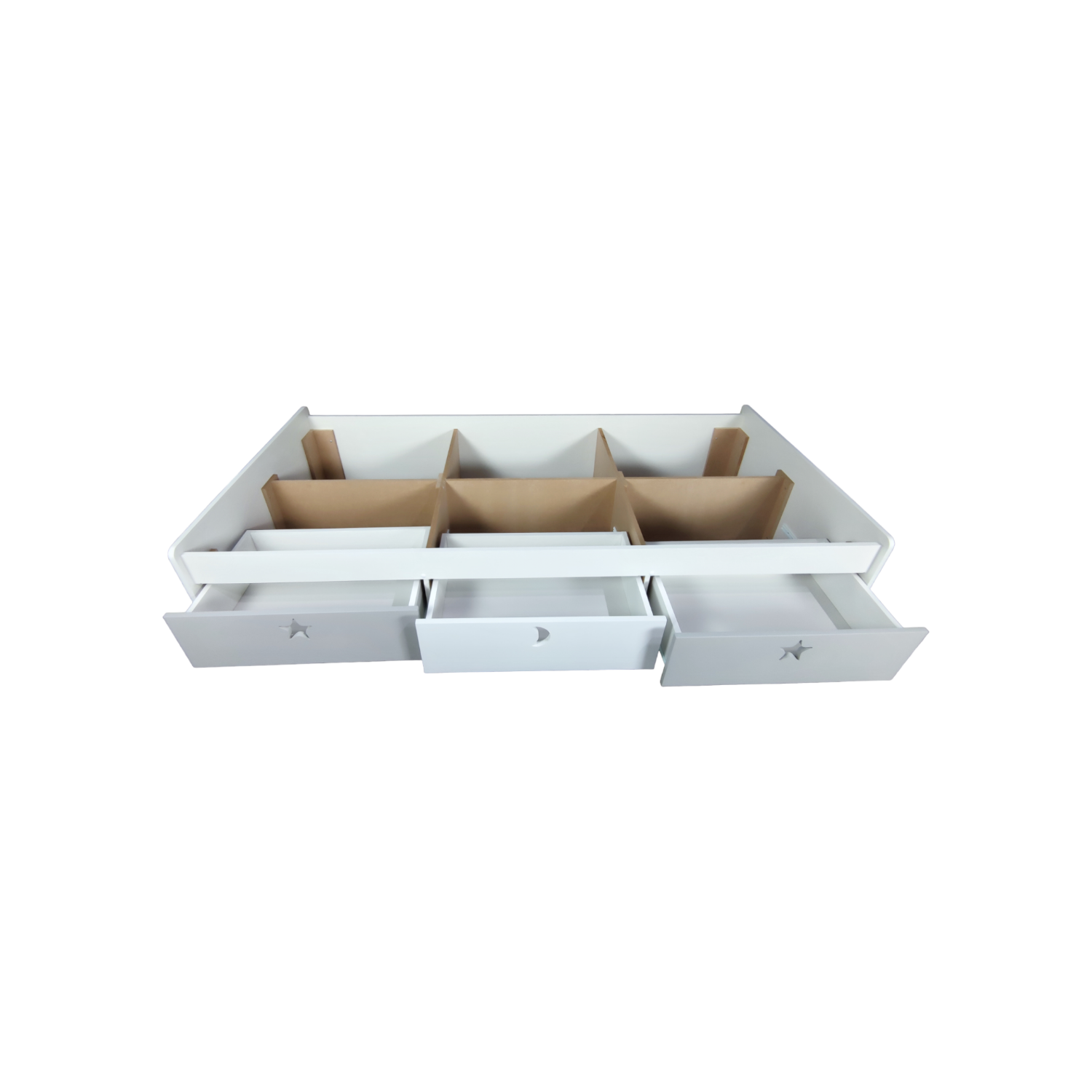 CAMA DE 3 CAJONES BLANCA GRIS 1 PLAZA - 5