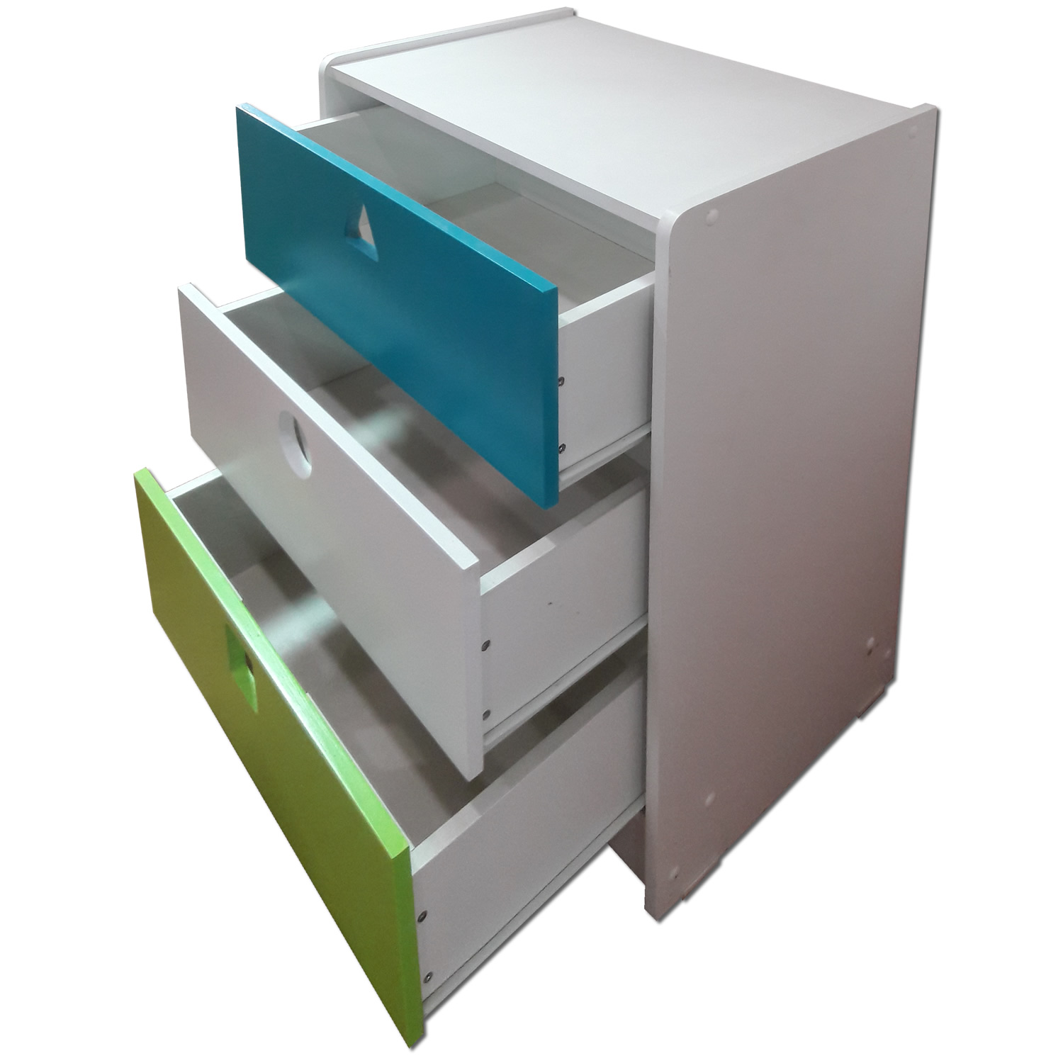 CAJONERA MUEBLES KIDS 3 CAJONES CALIPSO GEOMETRICA - 2
