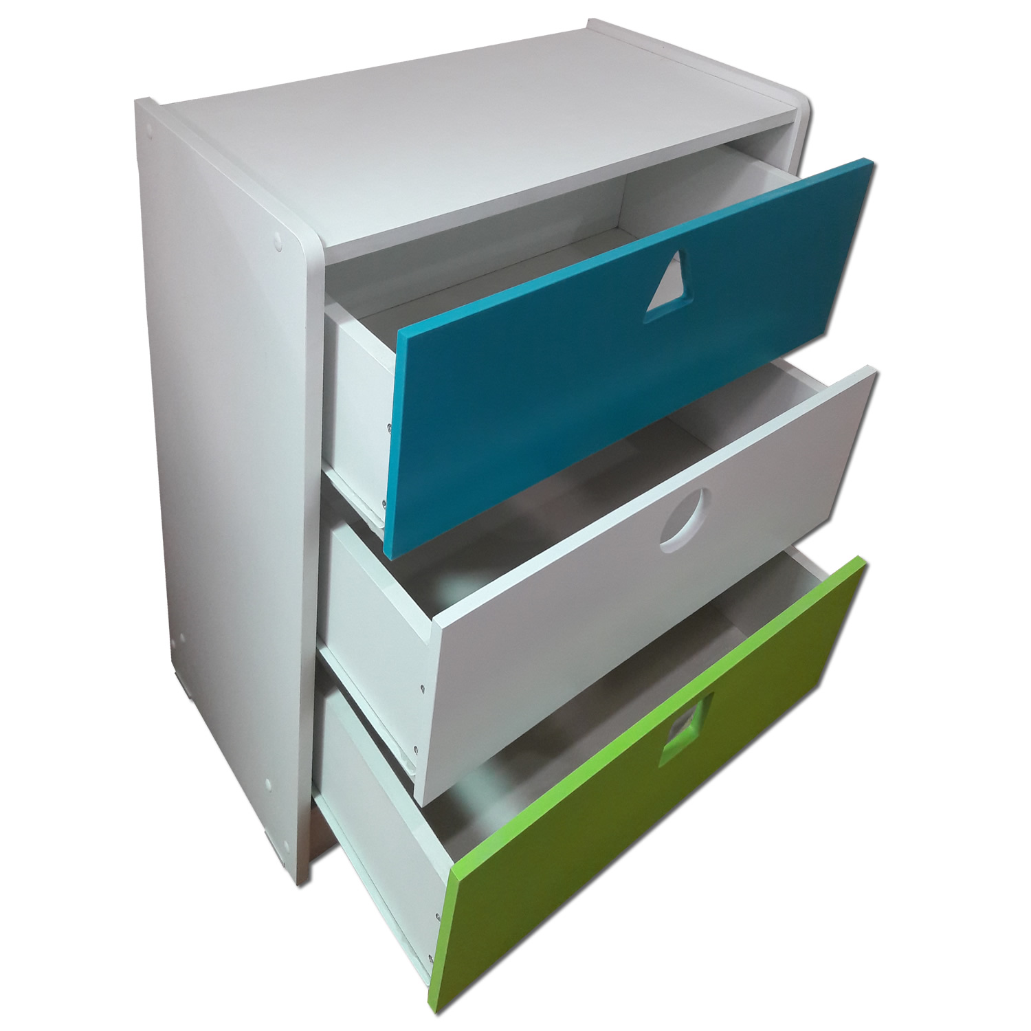 CAJONERA MUEBLES KIDS 3 CAJONES CALIPSO GEOMETRICA - 3