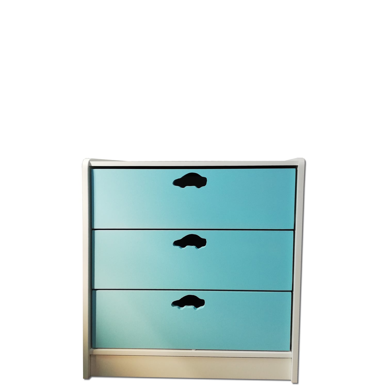 CAJONERA MUEBLES KIDS 3 CAJONES CELESTE AUTO - 1