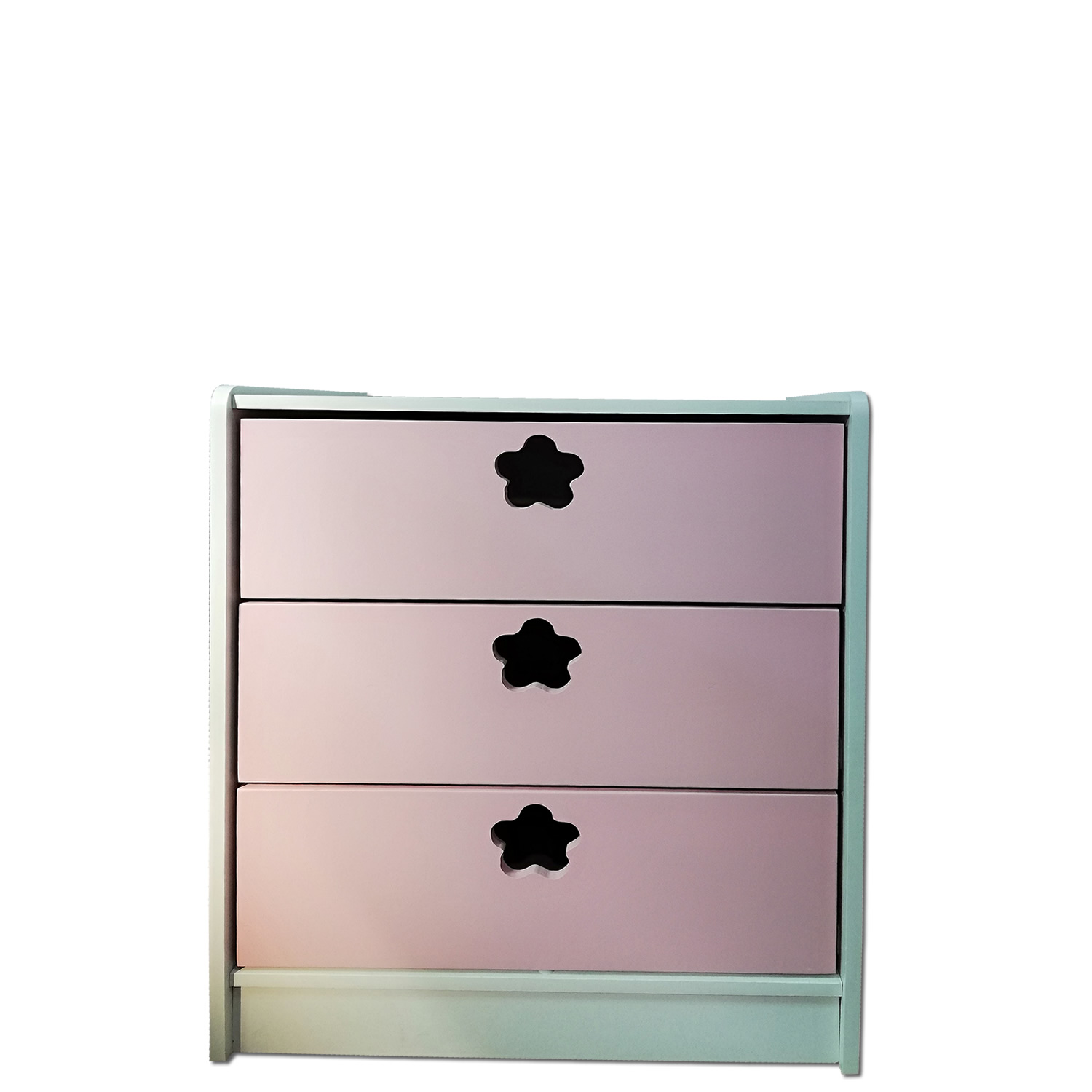 CAJONERA MUEBLES KIDS 3 CAJONES ROSADO FLOR - 1