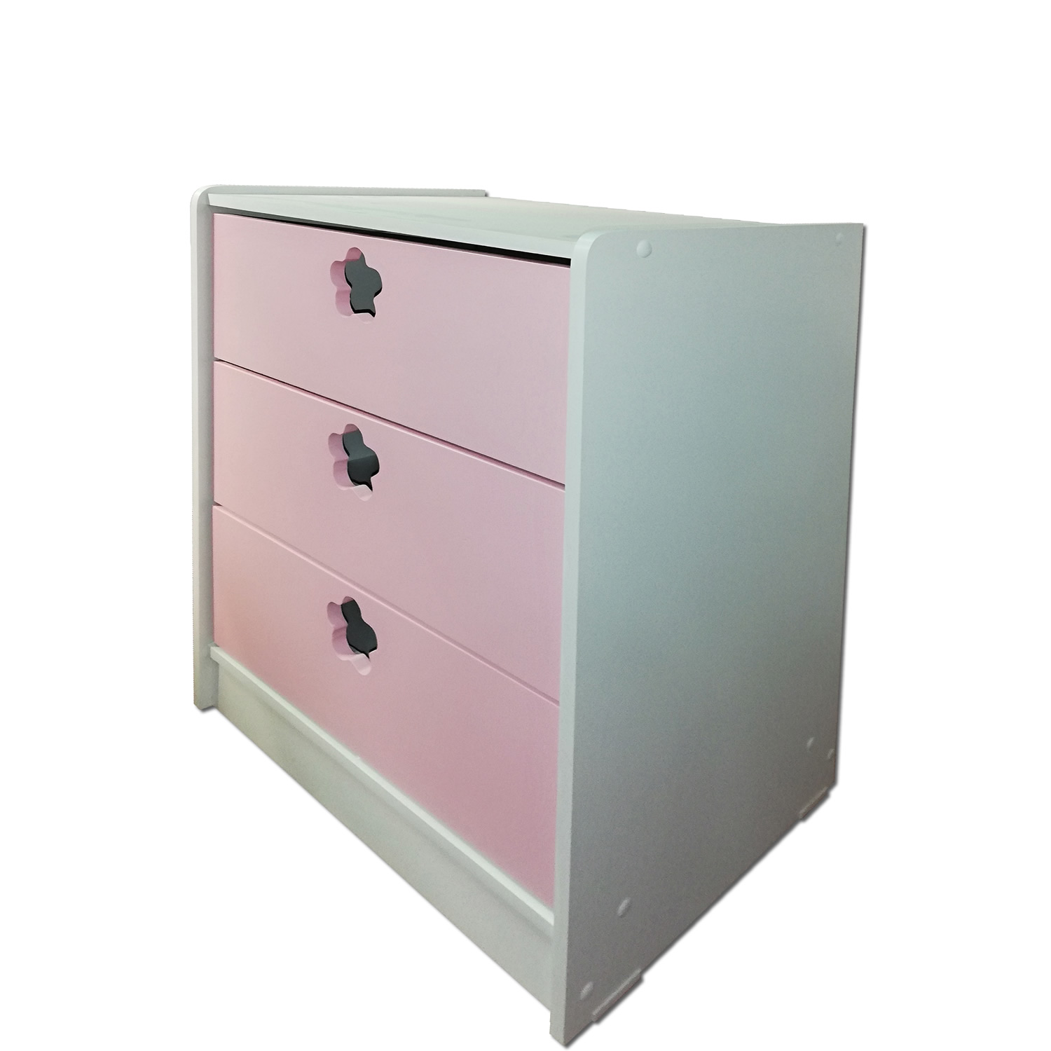 CAJONERA MUEBLES KIDS 3 CAJONES ROSADO FLOR - 2
