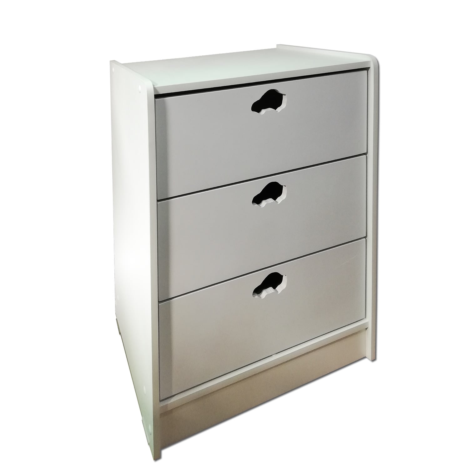 CAJONERA MUEBLES KIDS 3 CAJONES BLANCO AUTO - 2