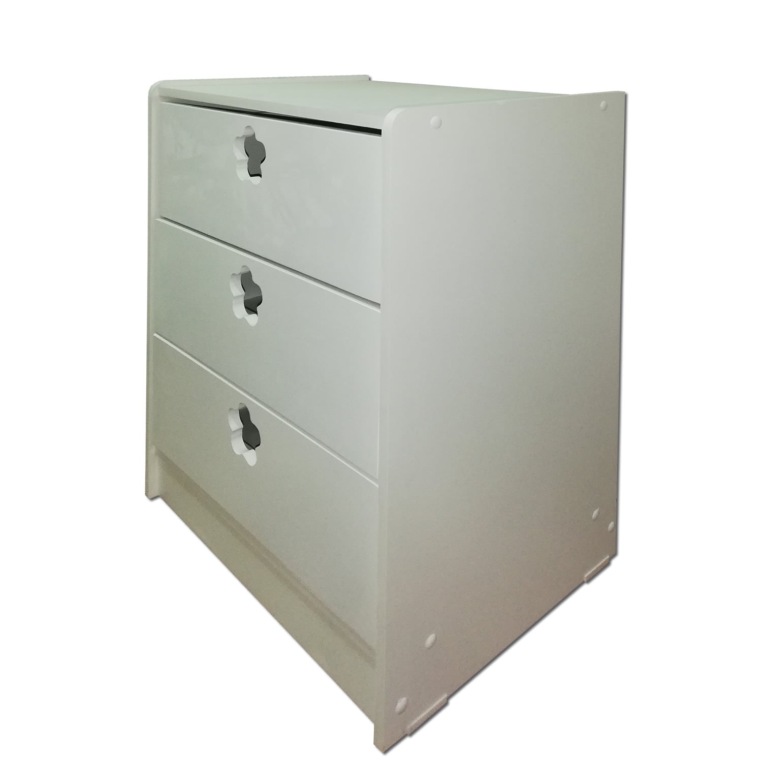 CAJONERA MUEBLES KIDS 3 CAJONES BLANCO FLOR - 2