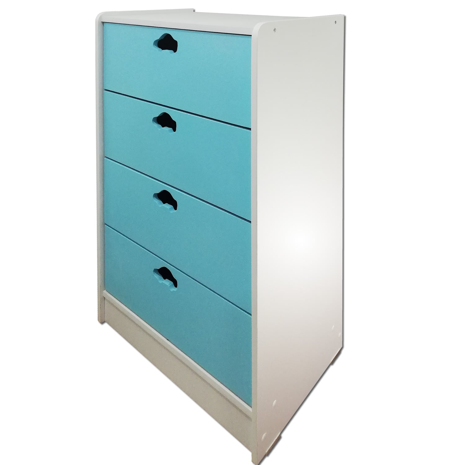 CAJONERA MUEBLES KIDS 4 CAJONES CELESTE AUTO - 2