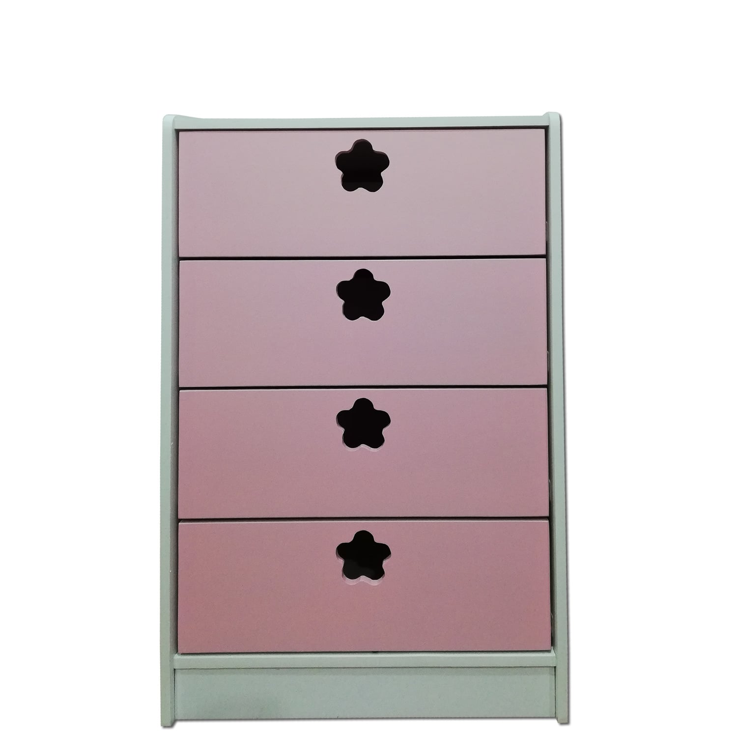 CAJONERA MUEBLES KIDS 4 CAJONES ROSADO FLOR - 1