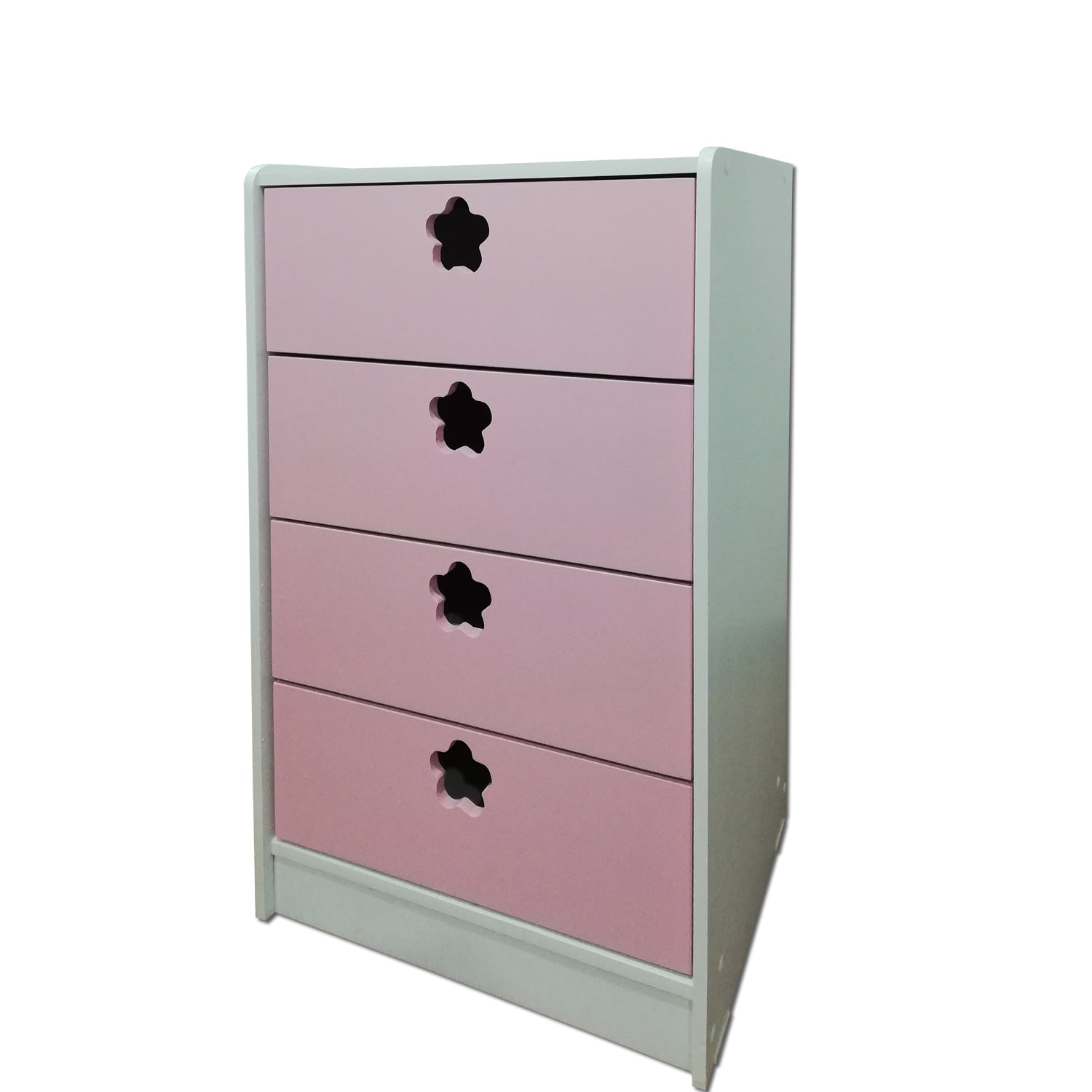 CAJONERA MUEBLES KIDS 4 CAJONES ROSADO FLOR - 2