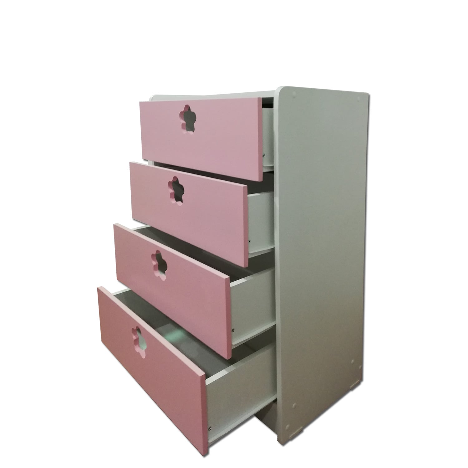 CAJONERA MUEBLES KIDS 4 CAJONES ROSADO FLOR - 3